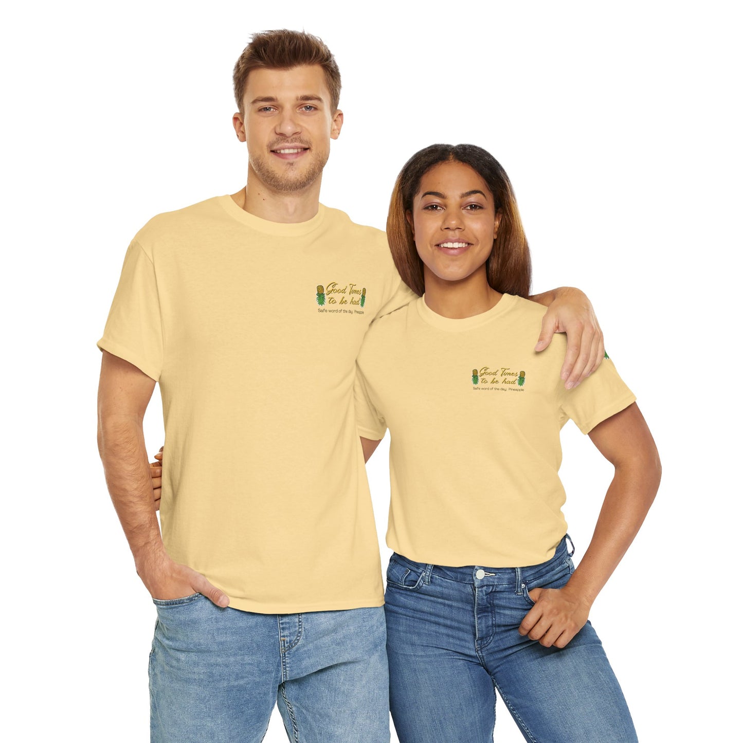 Pineapple Graphic Unisex Heavy Cotton Tee - "Good Times to be Had" & "Get Your Freak On"