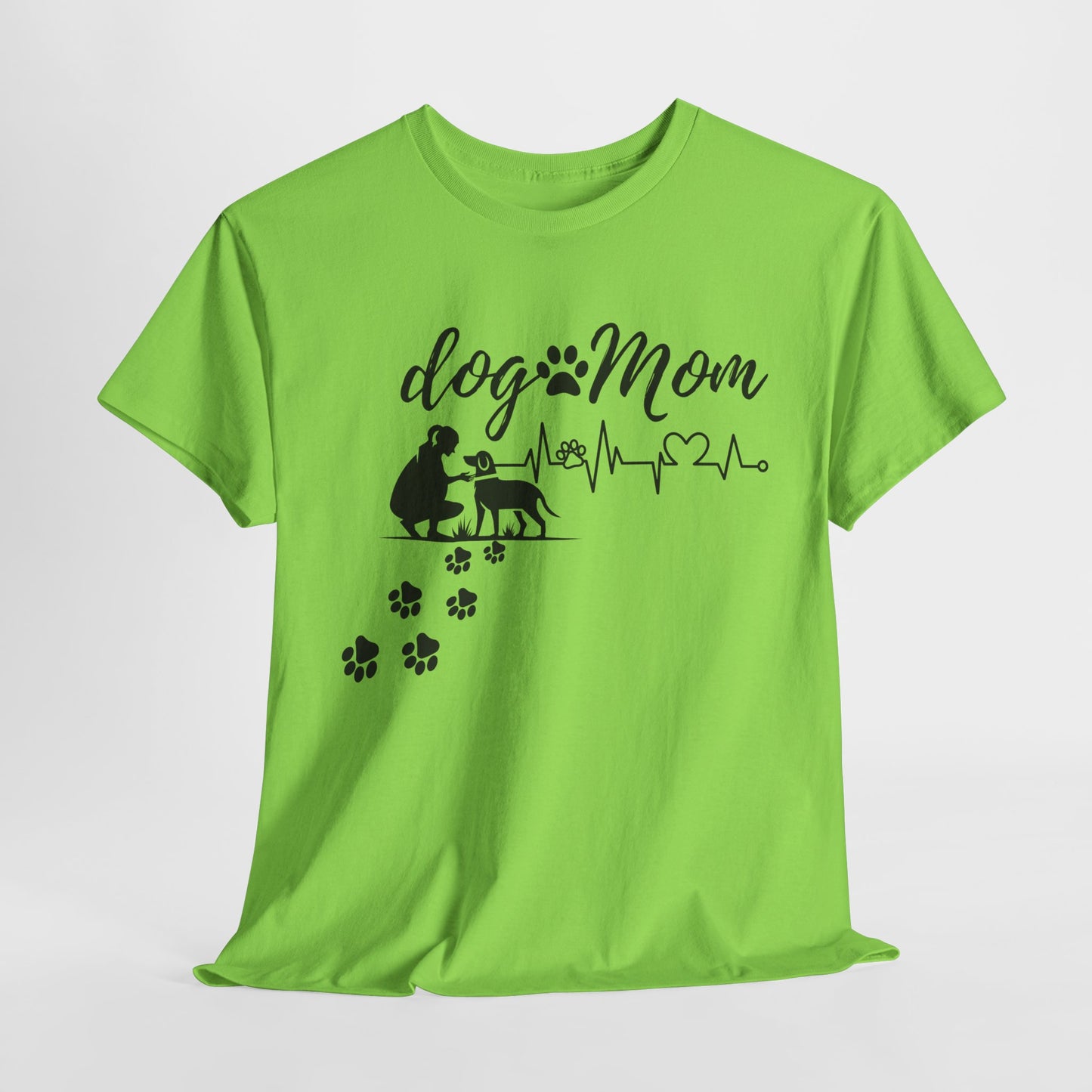 Cute Dog Mom Unisex Heavy Cotton Tee - Perfect Gift for Dog Lovers