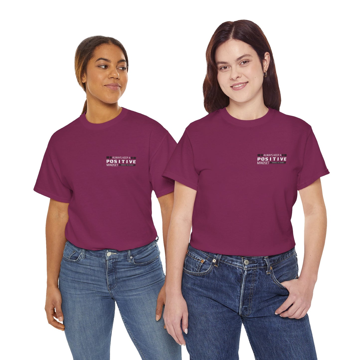 Positive Mindset Unisex Heavy Cotton Tee - Inspiring Daily Wear