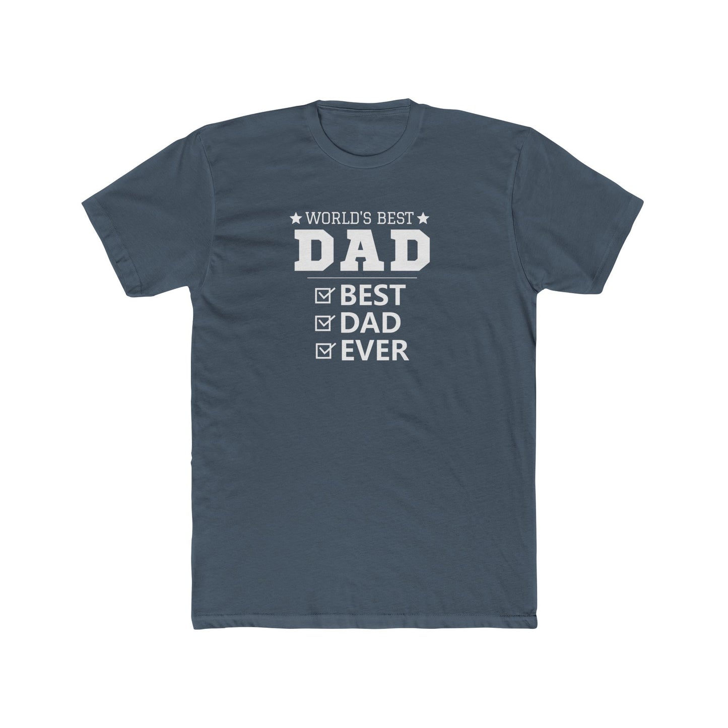 World's Best Dad Unisex Cotton Crew Tee – Perfect Father's Day Gift