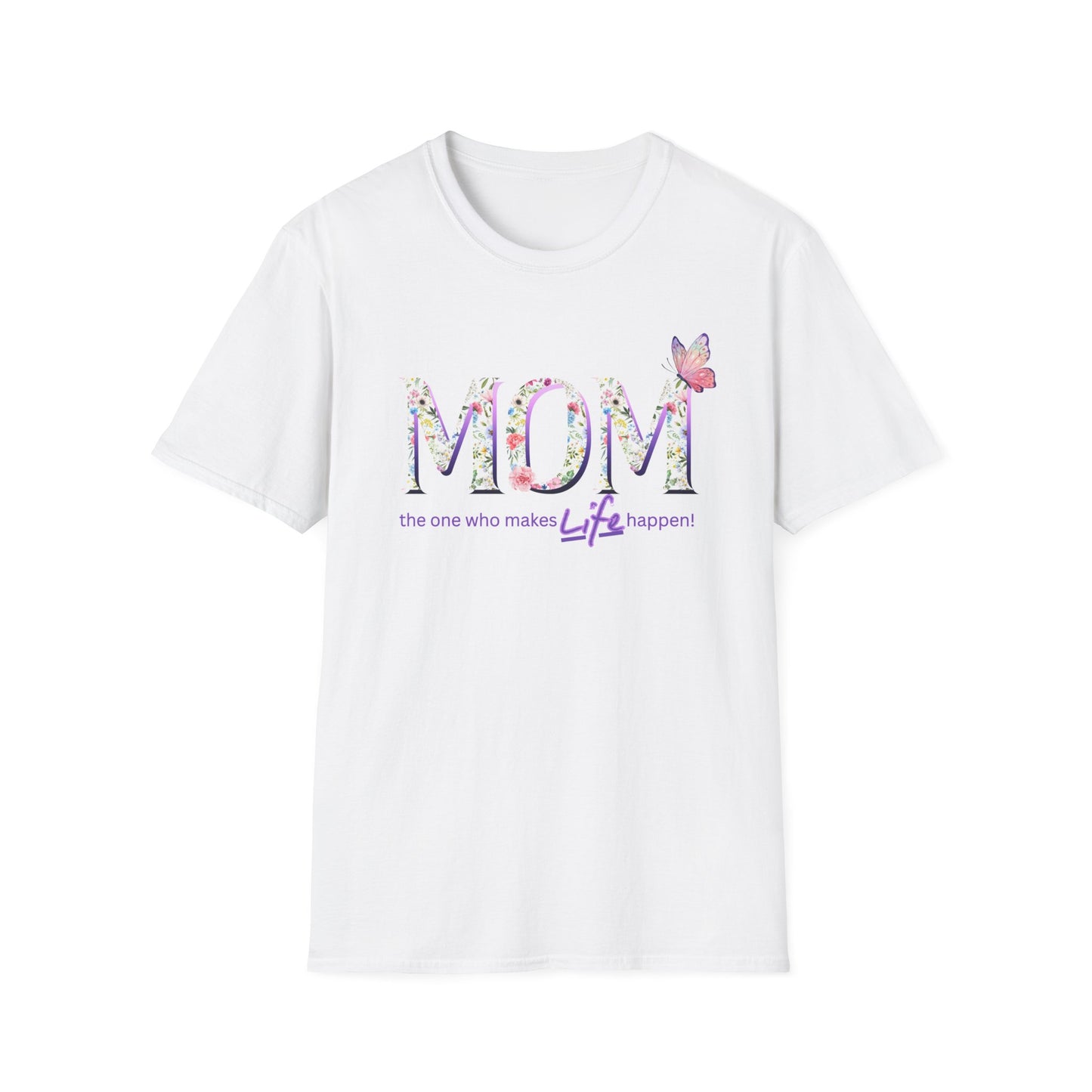Floral Butterfly MOM T-Shirt - Perfect Gift for Mother's Day