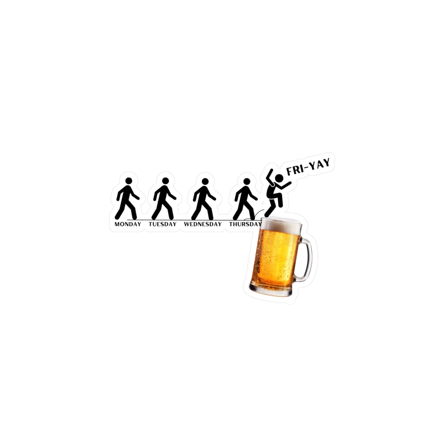 Friday Beer, Kiss-Cut Vinyl Decals