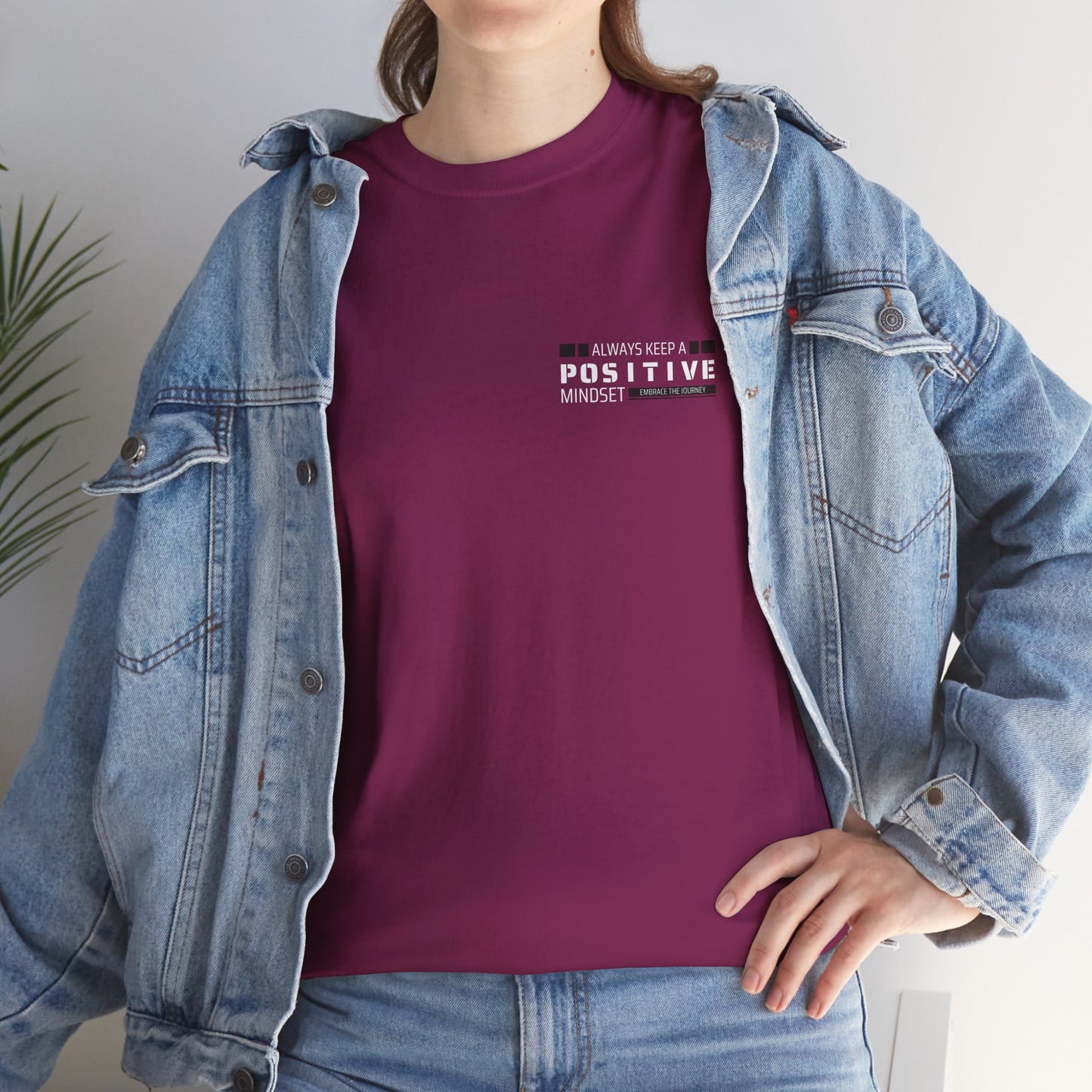 Positive Mindset Unisex Heavy Cotton Tee - Inspiring Daily Wear