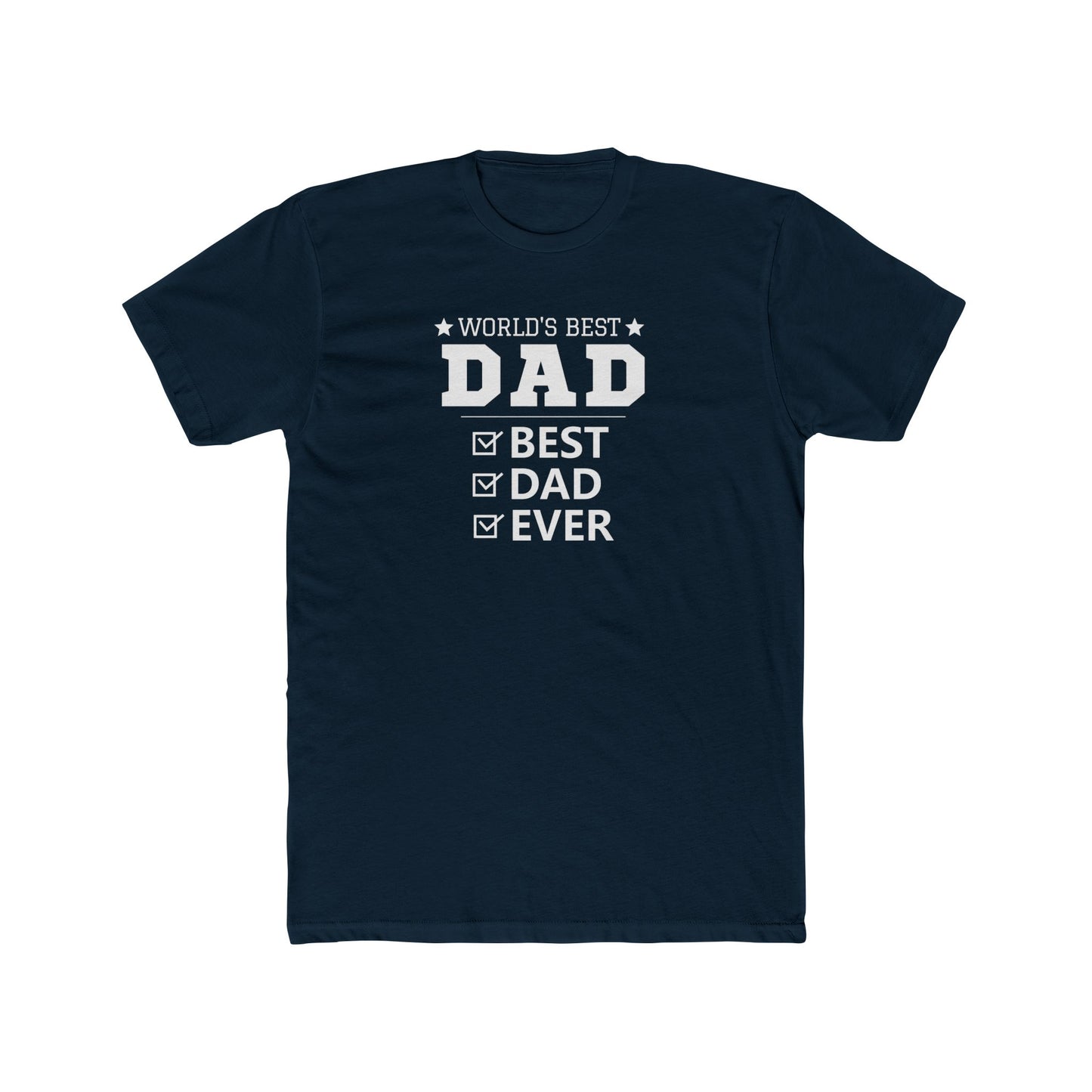 World's Best Dad Unisex Cotton Crew Tee – Perfect Father's Day Gift