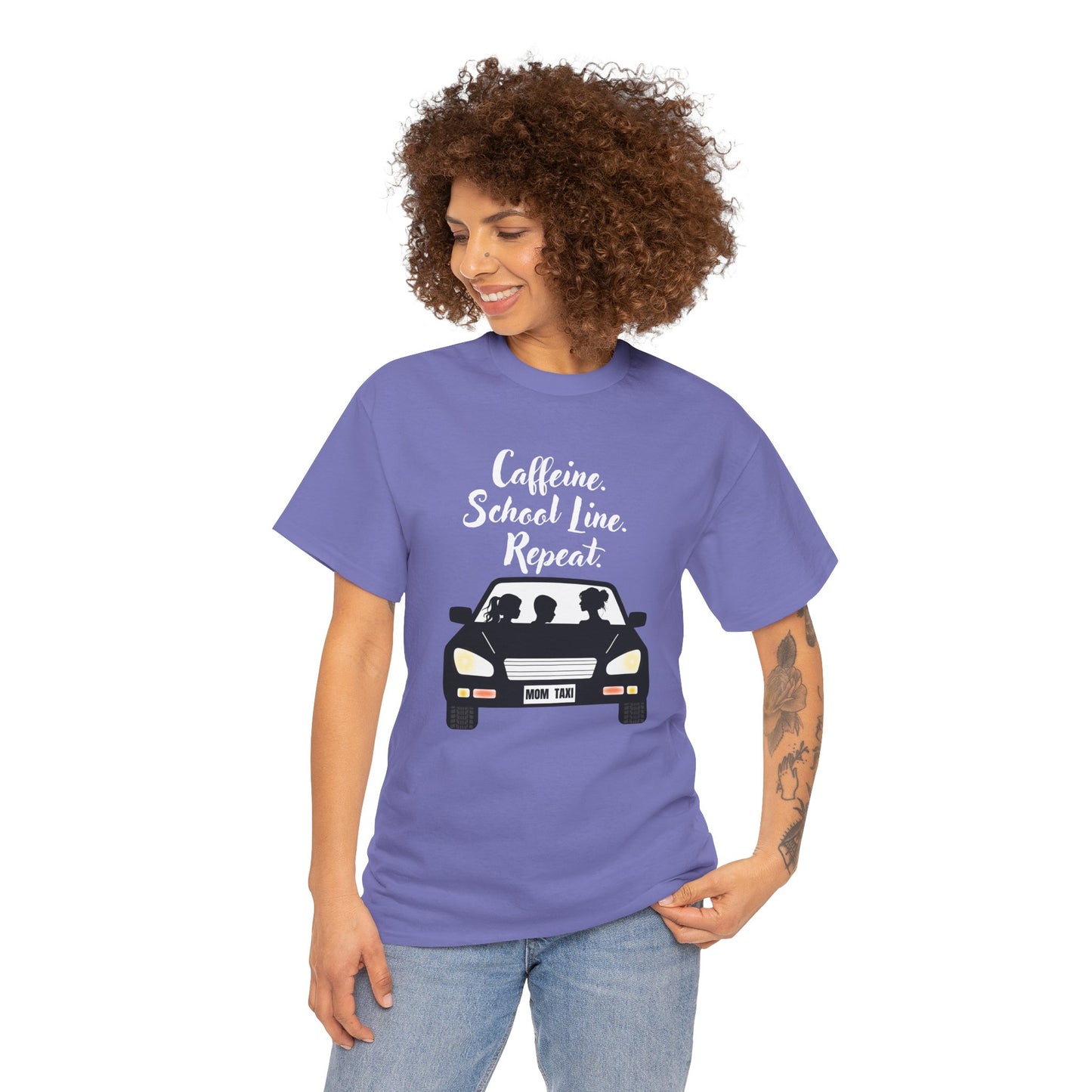 Retro Car Ride Unisex Heavy Cotton Tee - Fun Adventure Graphic Tee