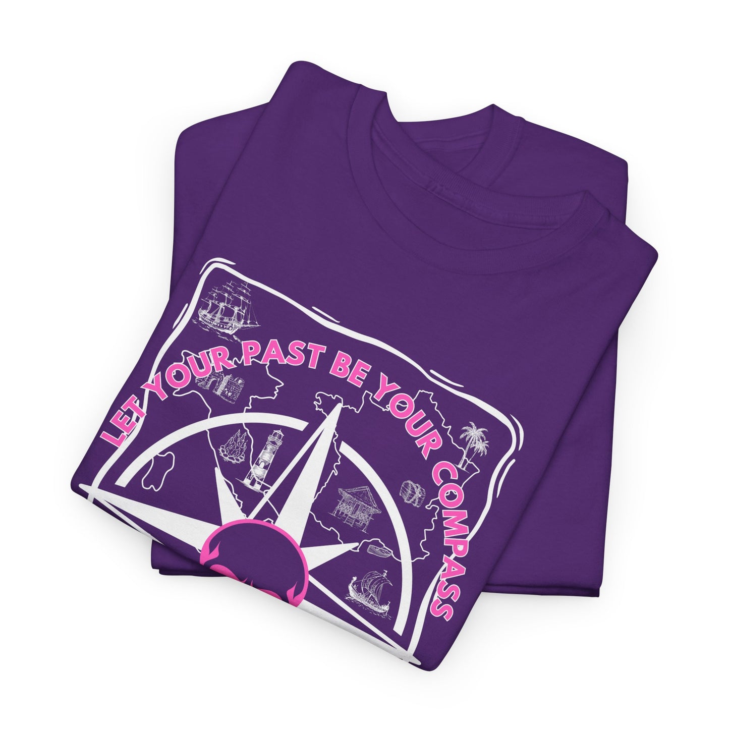 Graphic Tee - Edgy Skull Pink 'Don't Let Your Past Be Your Anchor'