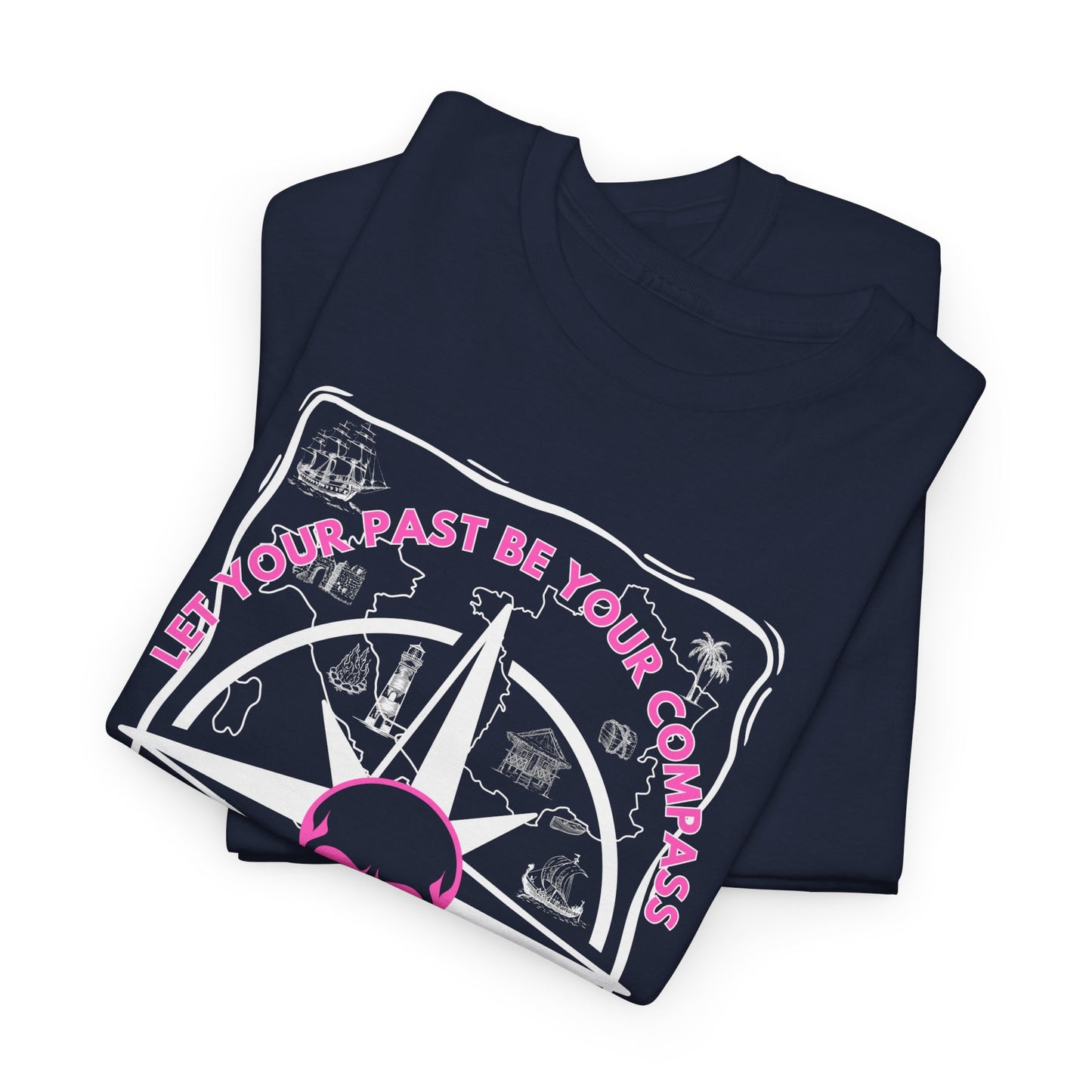 Graphic Tee - Edgy Skull Pink 'Don't Let Your Past Be Your Anchor'