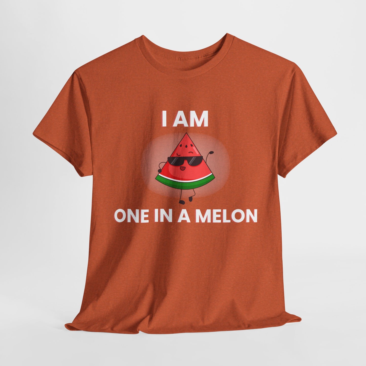 Funny Watermelon T-Shirt - I Am One in a Melon - Unisex Heavy Cotton Tee