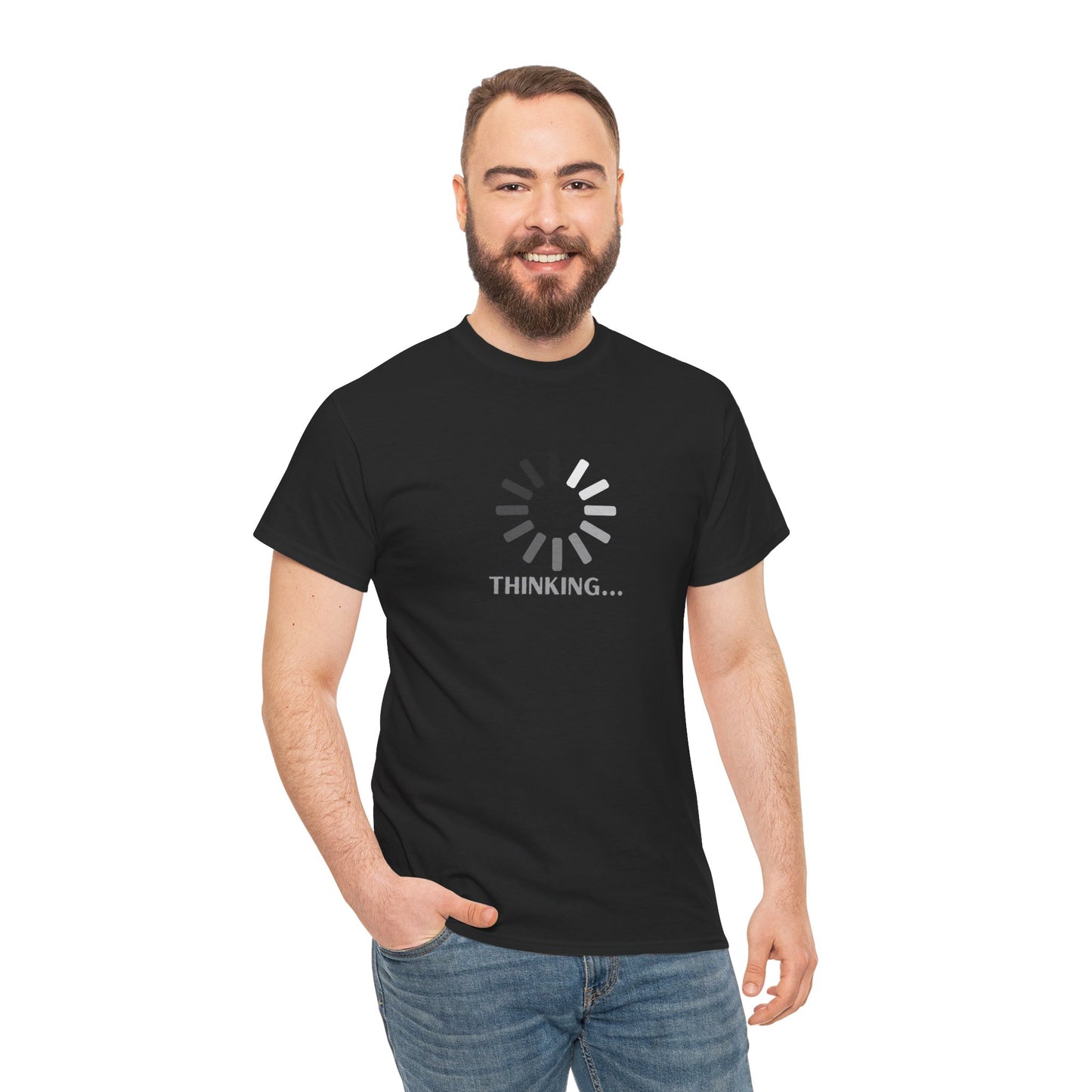 Thinking... Unisex Heavy Cotton Tee - Casual Stylish Graphic T-Shirt for Everyday Wear