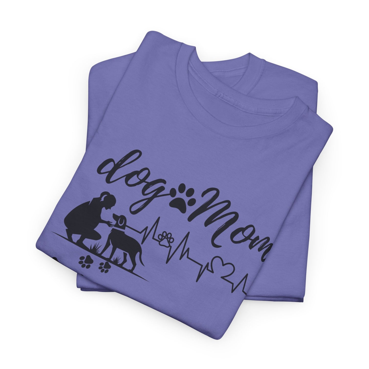 Cute Dog Mom Unisex Heavy Cotton Tee - Perfect Gift for Dog Lovers