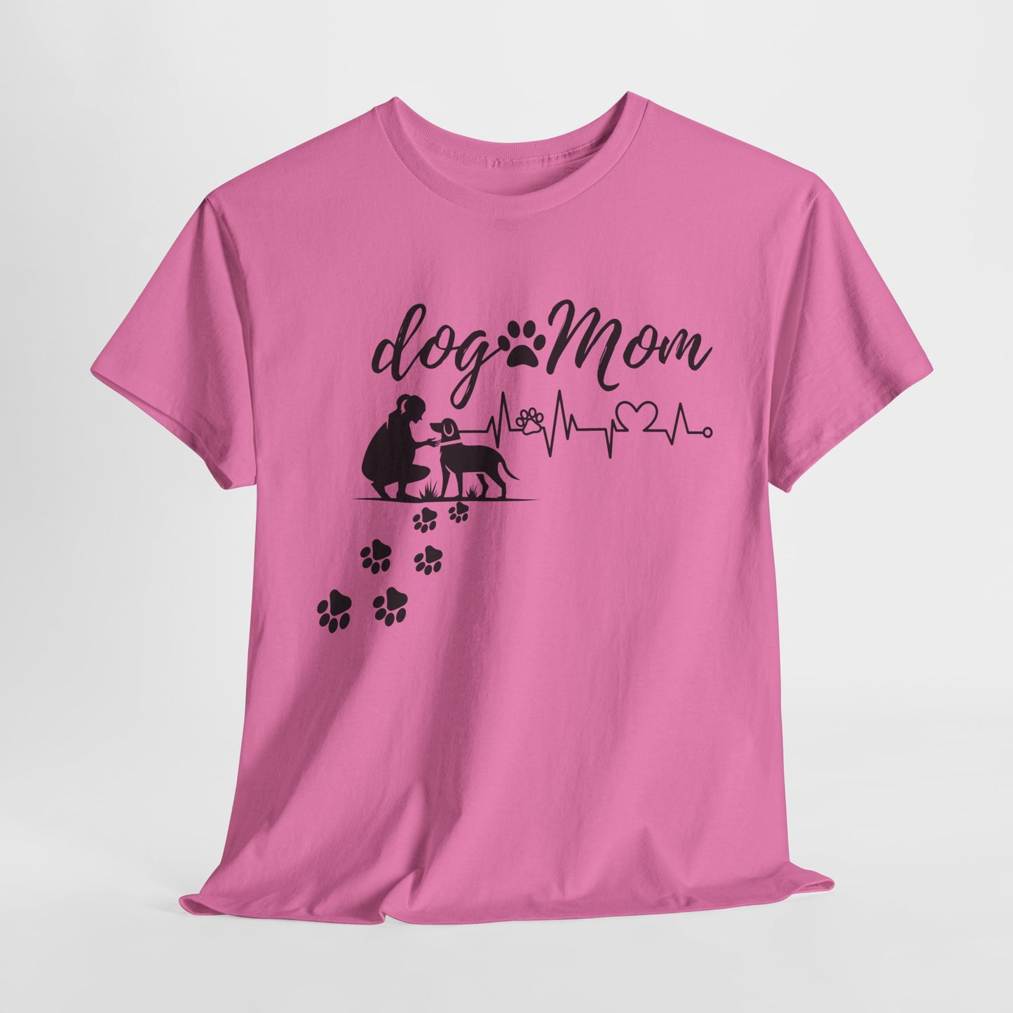 Cute Dog Mom Unisex Heavy Cotton Tee - Perfect Gift for Dog Lovers
