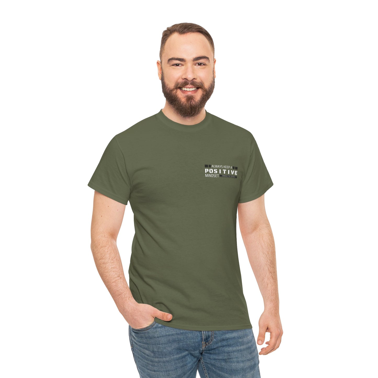 Positive Mindset Unisex Heavy Cotton Tee - Inspiring Daily Wear