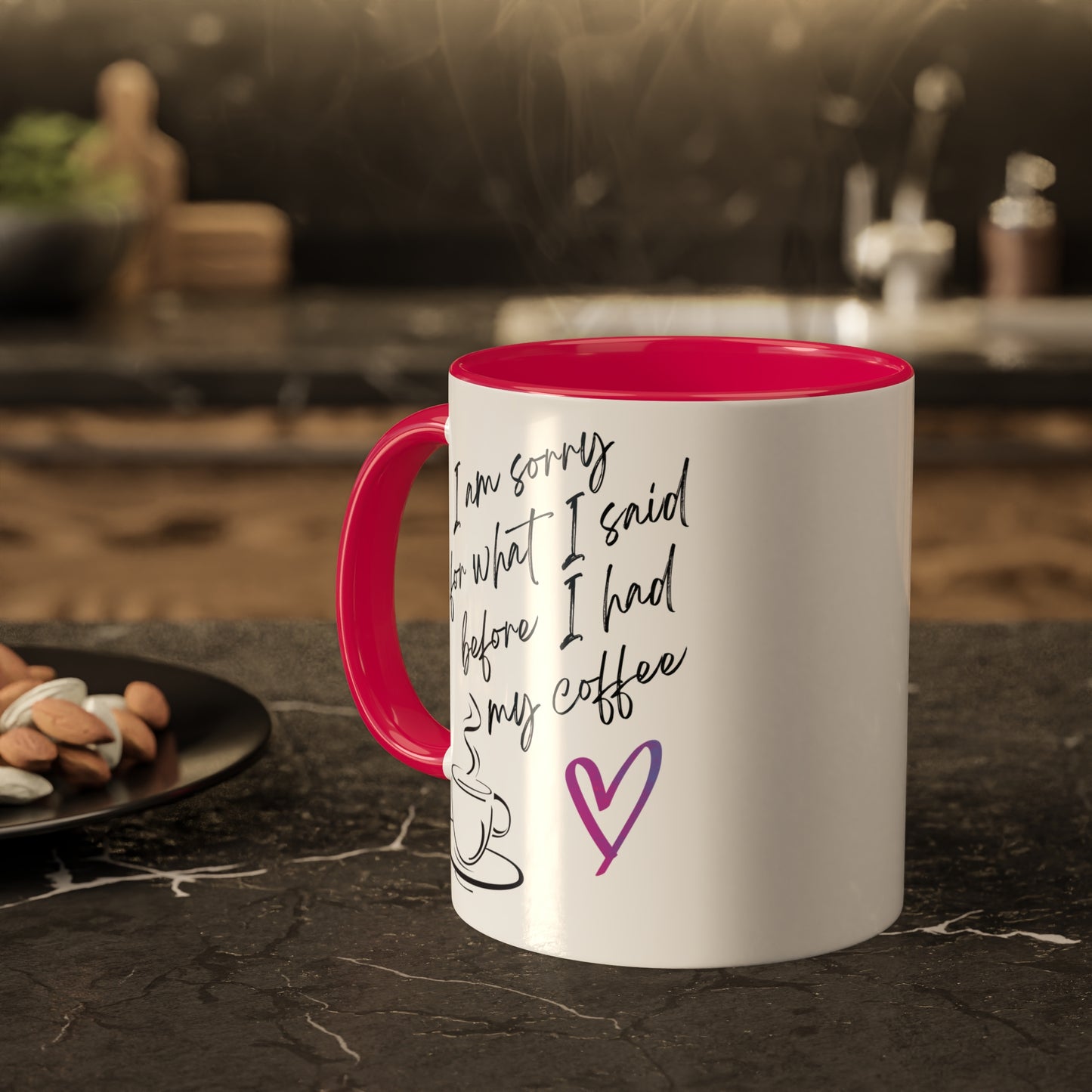 Sorry for what I said before I had my coffee, Colorful Mugs, 11oz