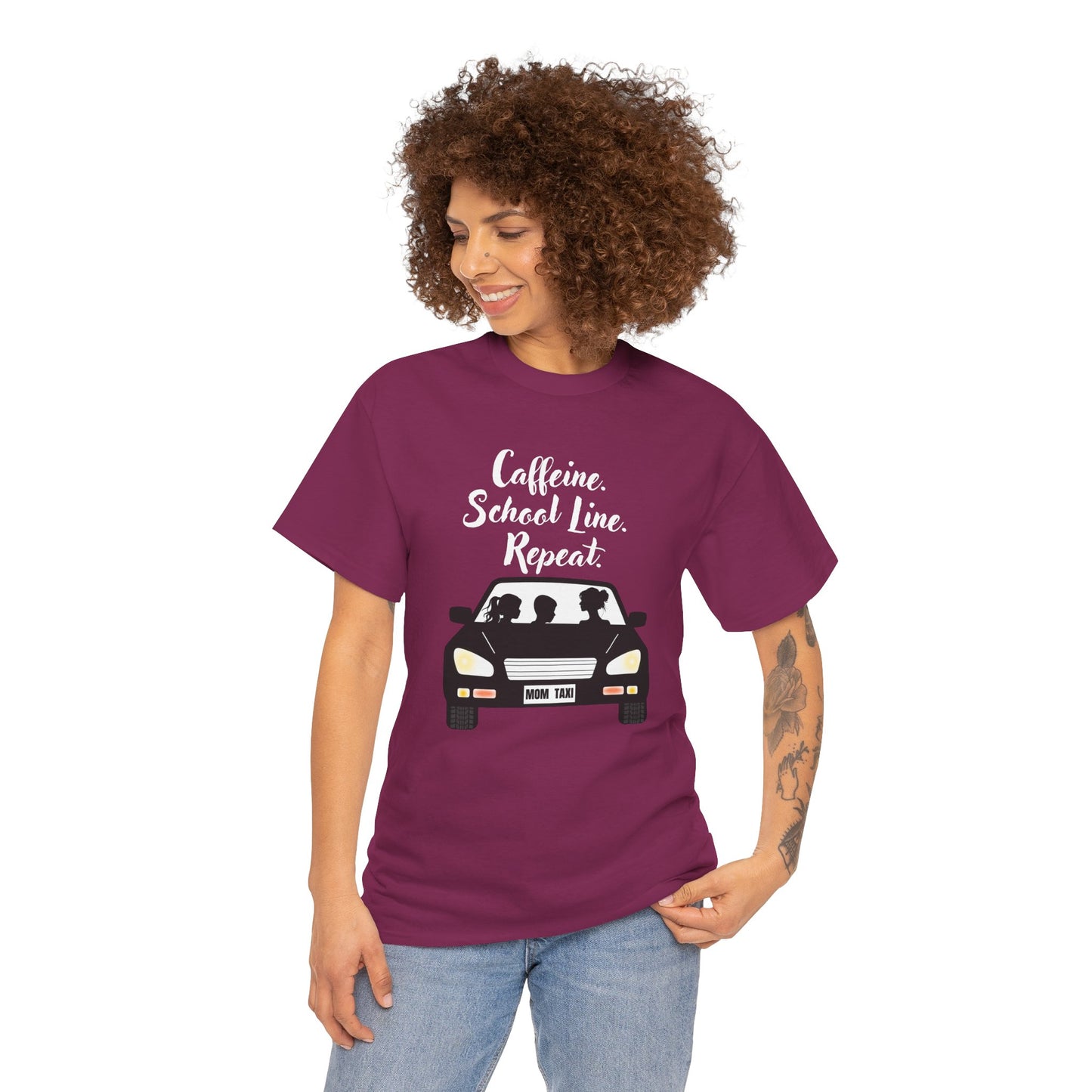 Retro Car Ride Unisex Heavy Cotton Tee - Fun Adventure Graphic Tee