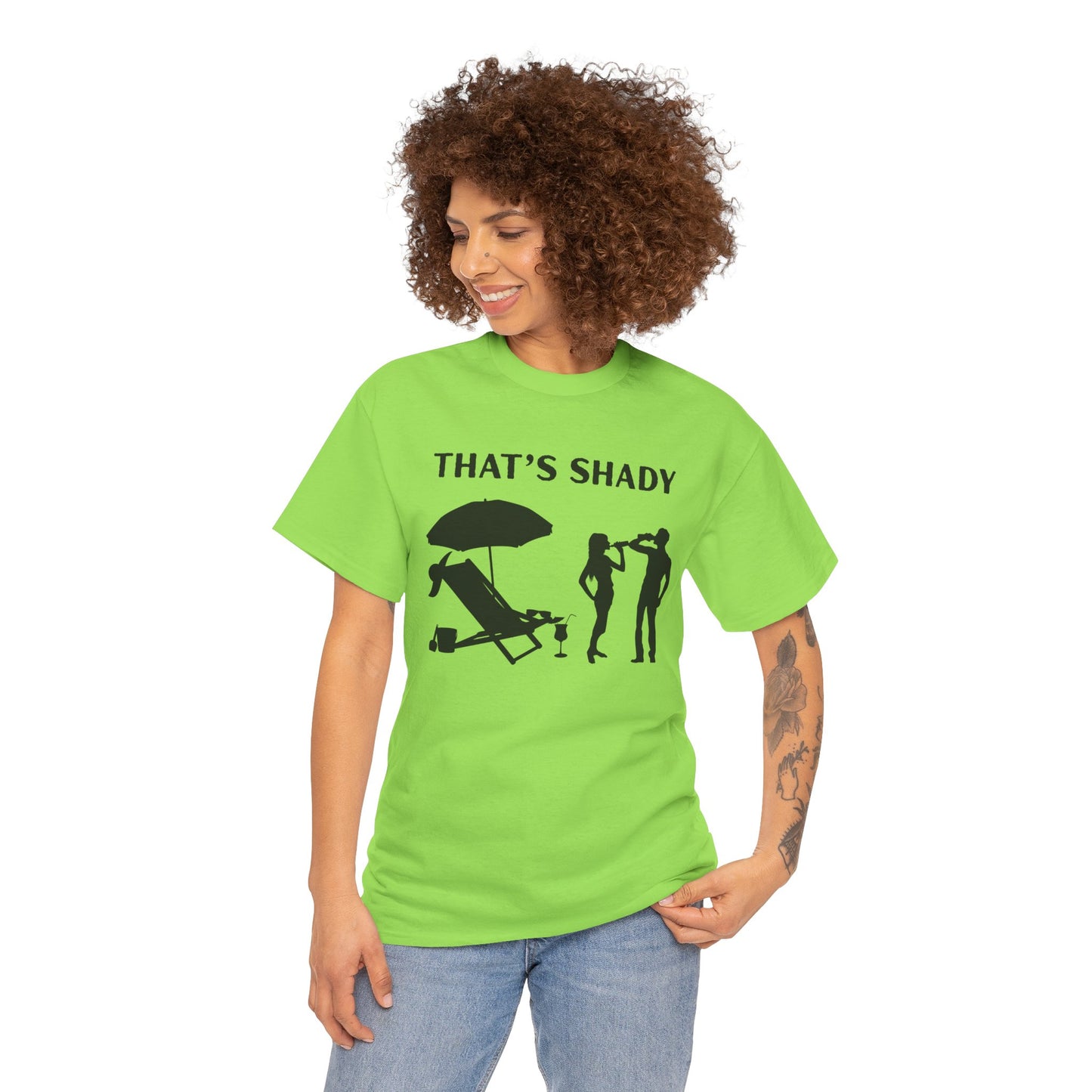 Funny Summer Tee, That's Shady Quote T-Shirt, Beach Dad Gift, Pool Party Outfits, Vacation Humor Tee, Unisex Cotton Shirt
