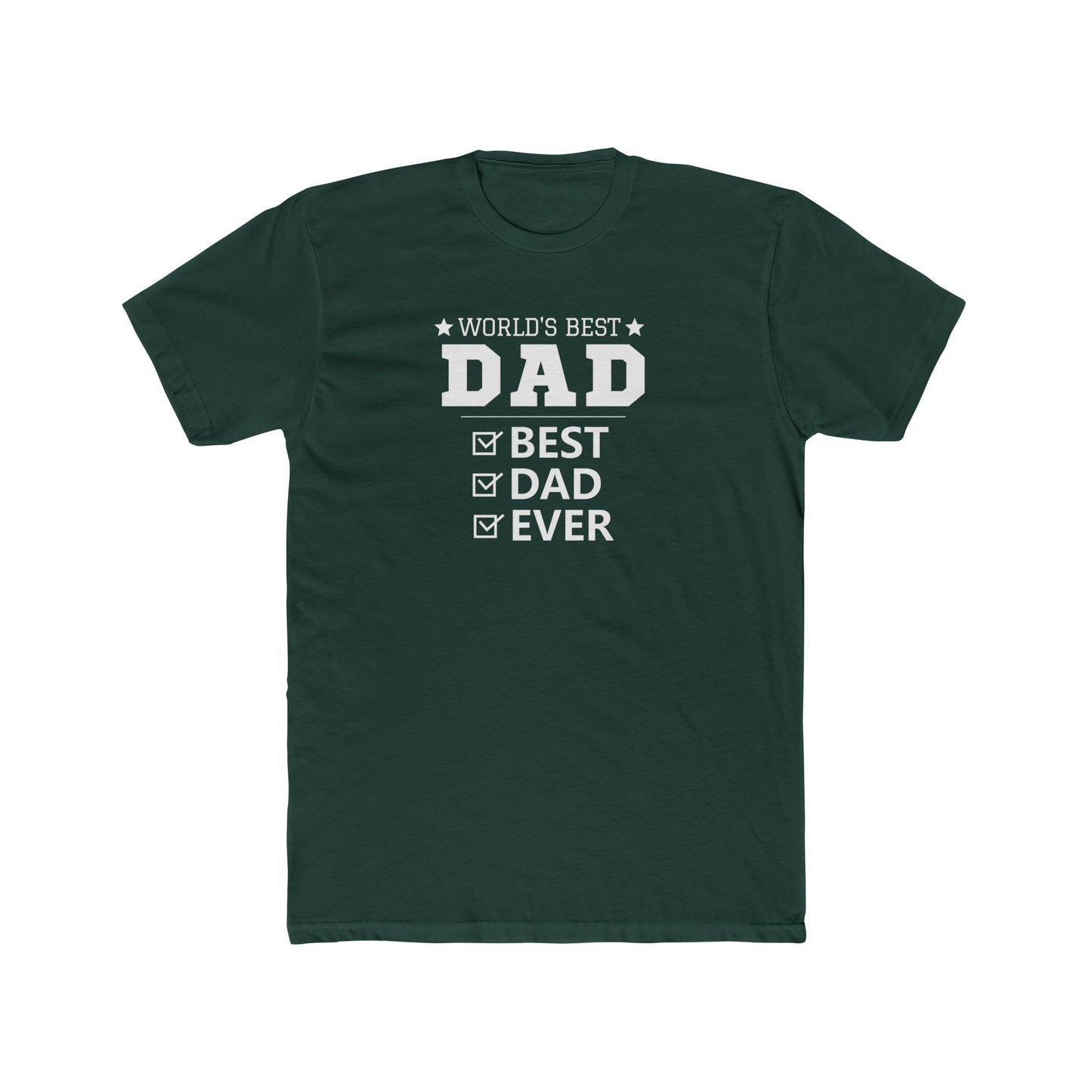 World's Best Dad Unisex Cotton Crew Tee – Perfect Father's Day Gift