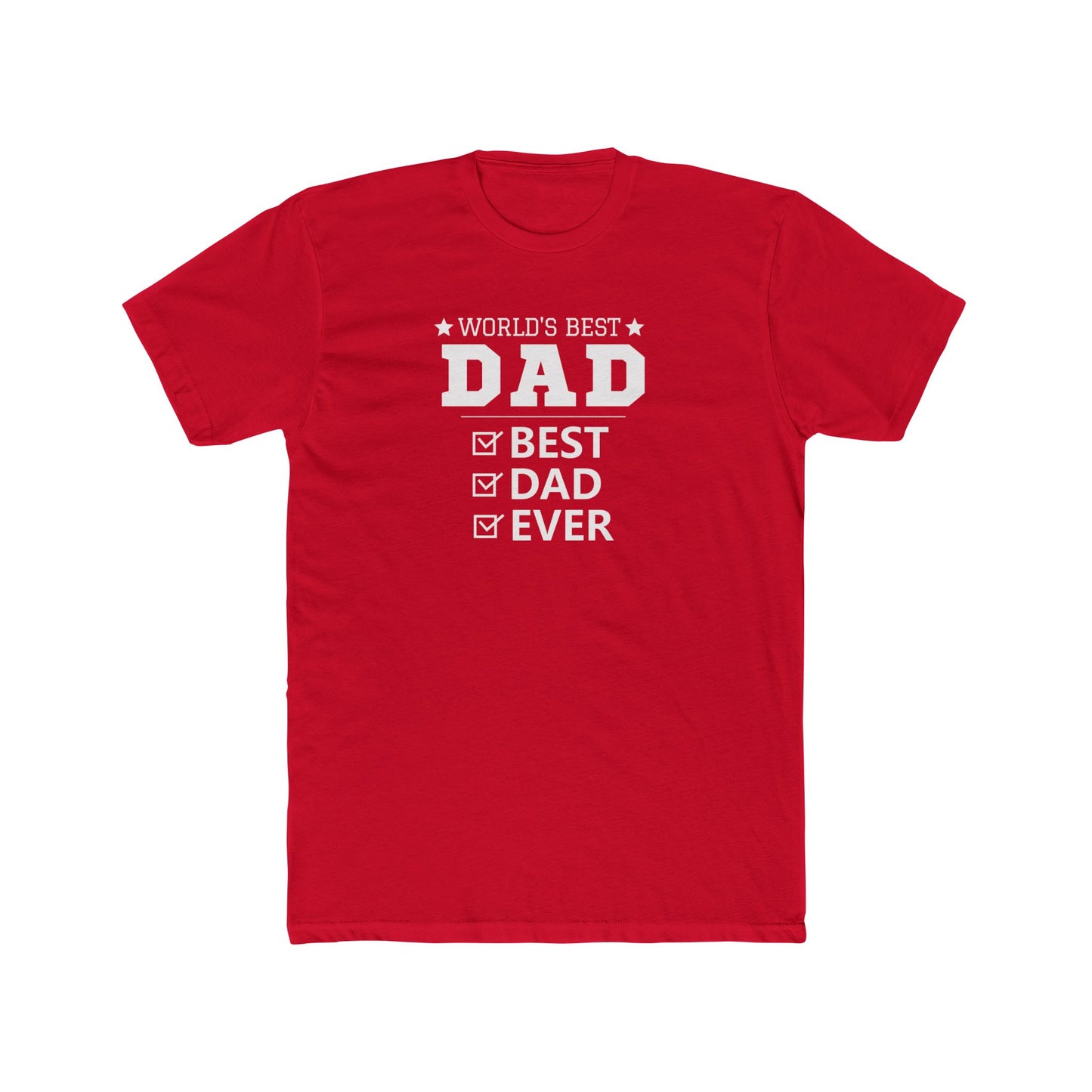 World's Best Dad Unisex Cotton Crew Tee – Perfect Father's Day Gift