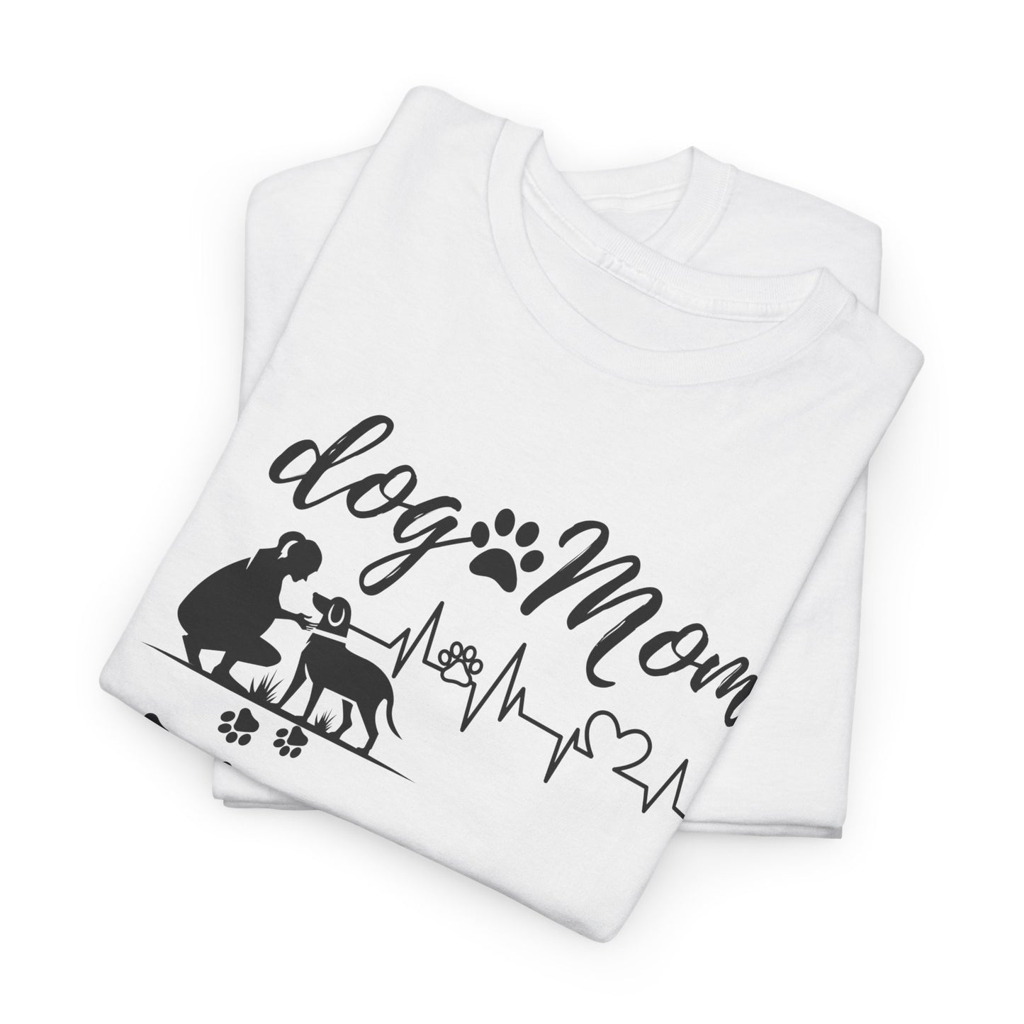 Cute Dog Mom Unisex Heavy Cotton Tee - Perfect Gift for Dog Lovers