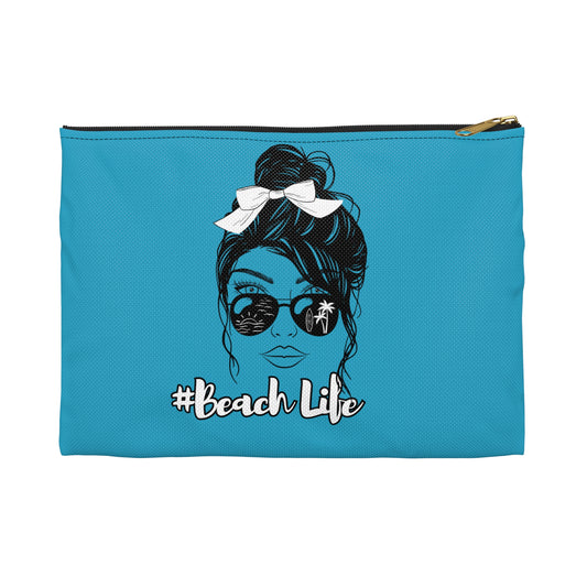 #Beach Life Accessory Pouch - Stylish Summer Storage for Beach Lovers