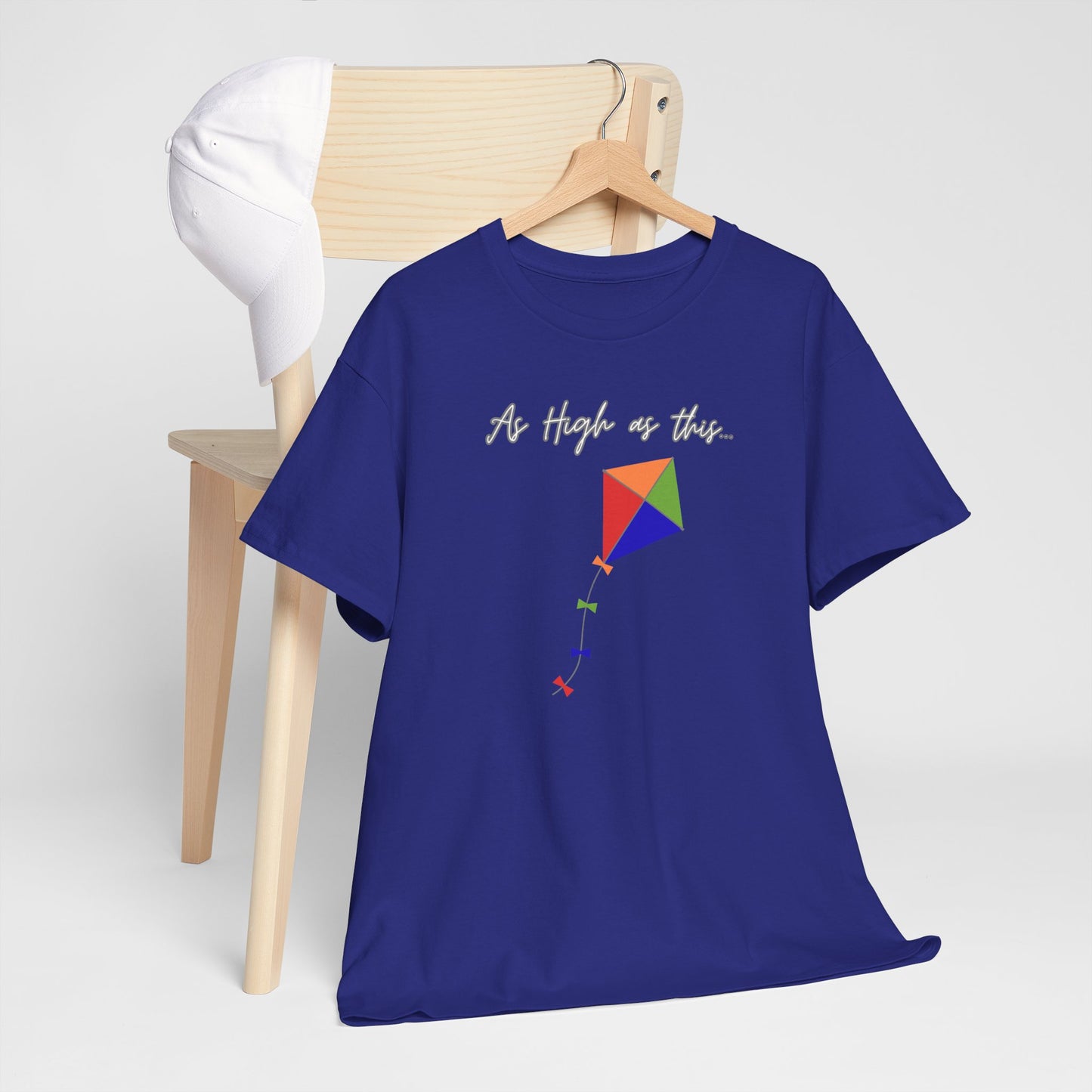 As High As This Unisex Heavy Cotton Tee - Inspirational Kite Design