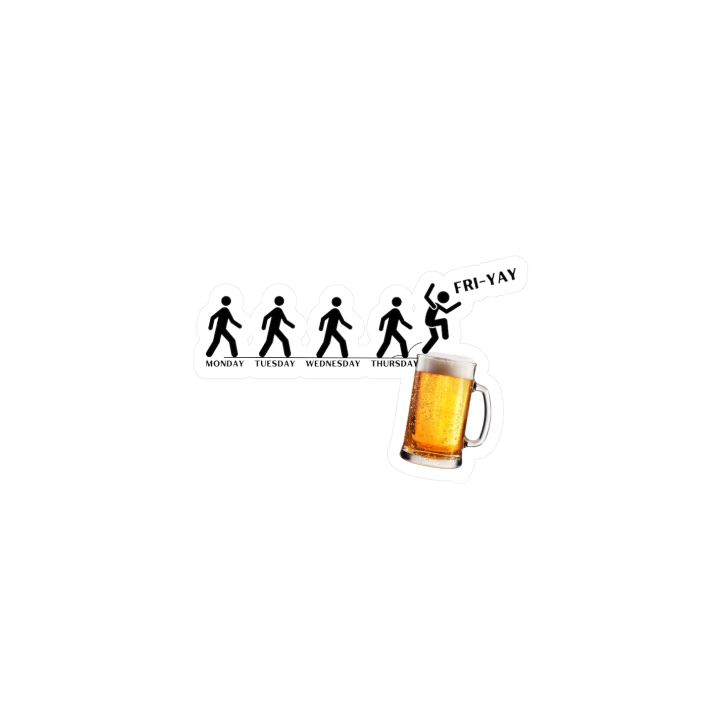 Friday Beer, Kiss-Cut Vinyl Decals