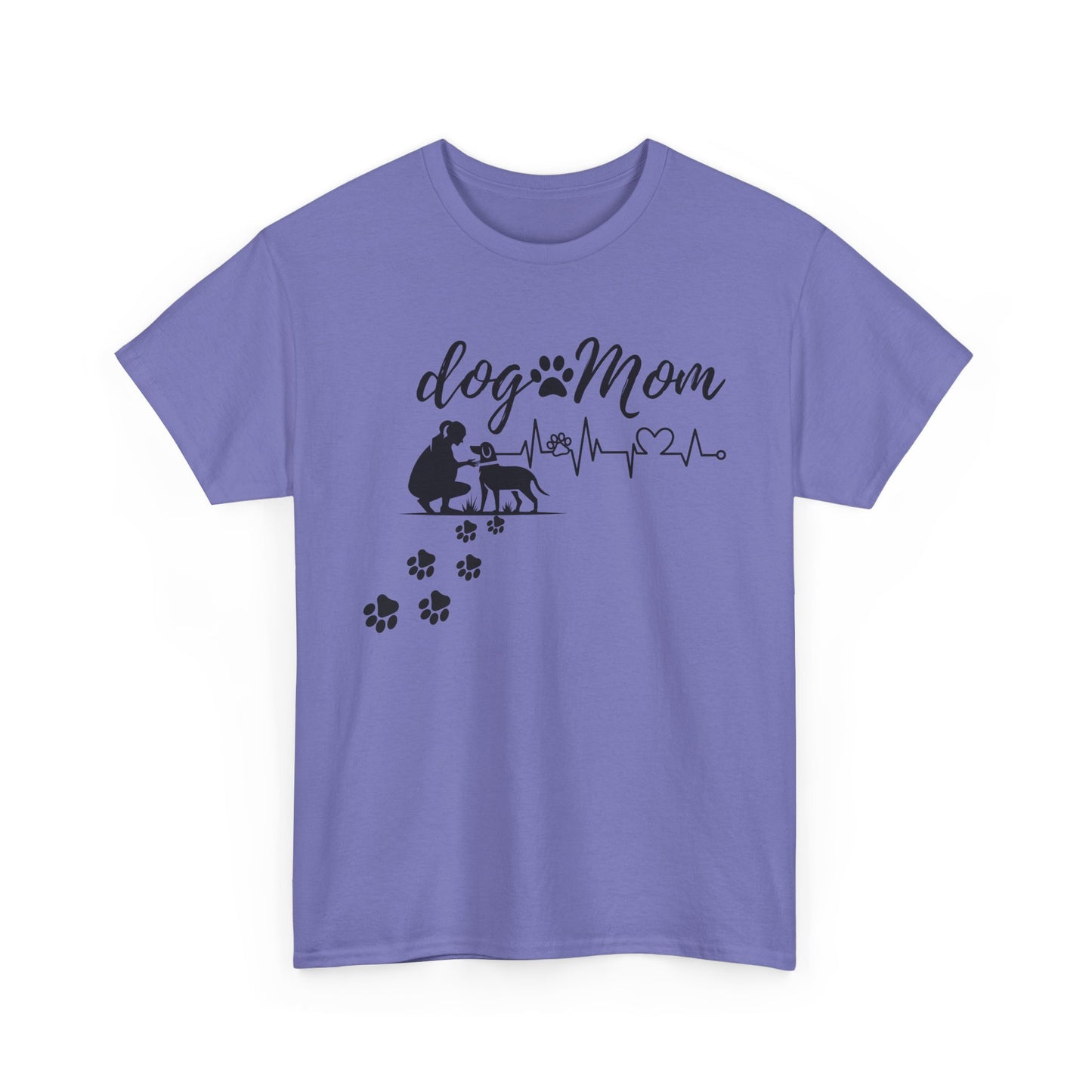Cute Dog Mom Unisex Heavy Cotton Tee - Perfect Gift for Dog Lovers