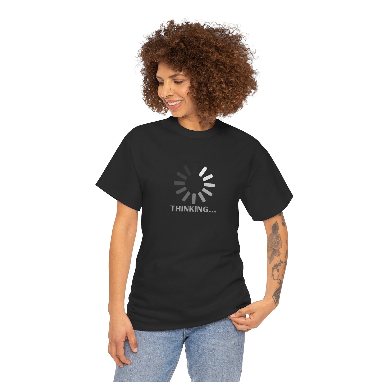 Thinking... Unisex Heavy Cotton Tee - Casual Stylish Graphic T-Shirt for Everyday Wear