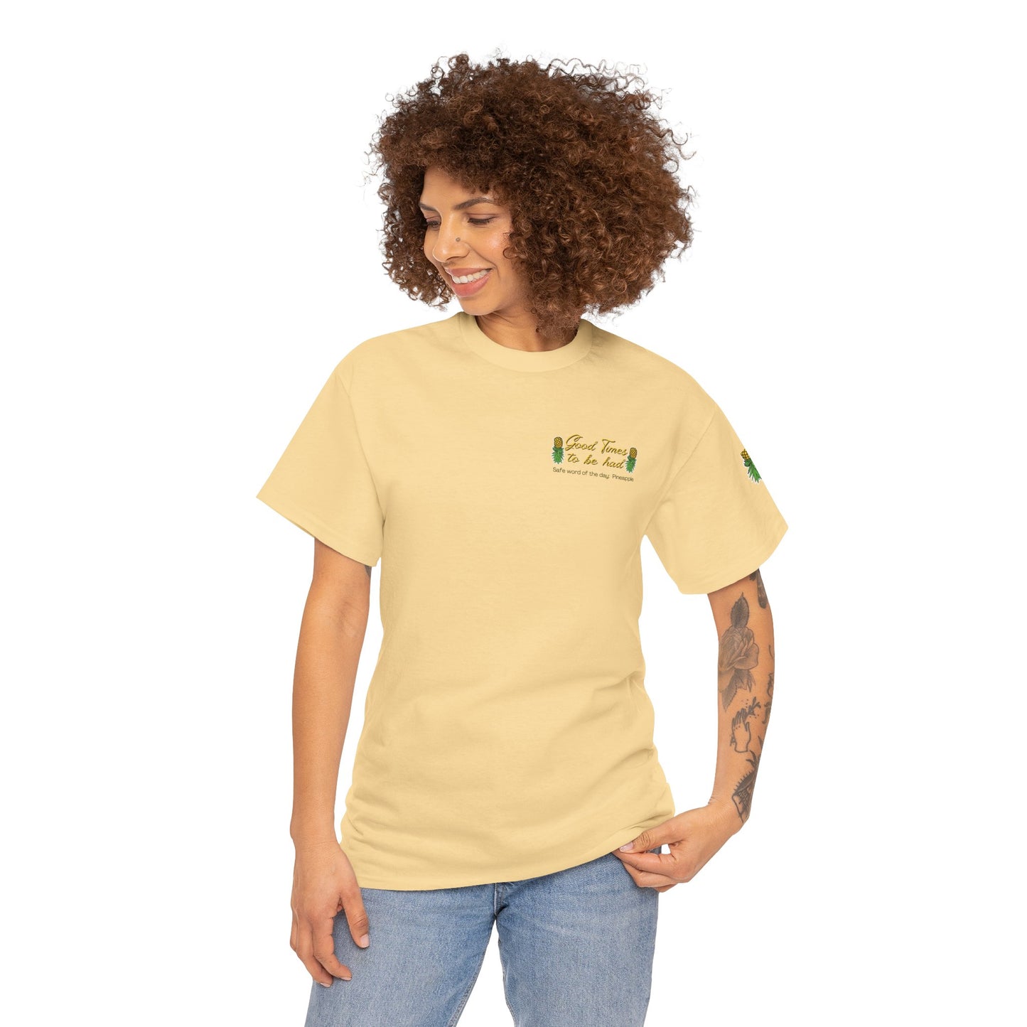 Pineapple Graphic Unisex Heavy Cotton Tee - "Good Times to be Had" & "Get Your Freak On"