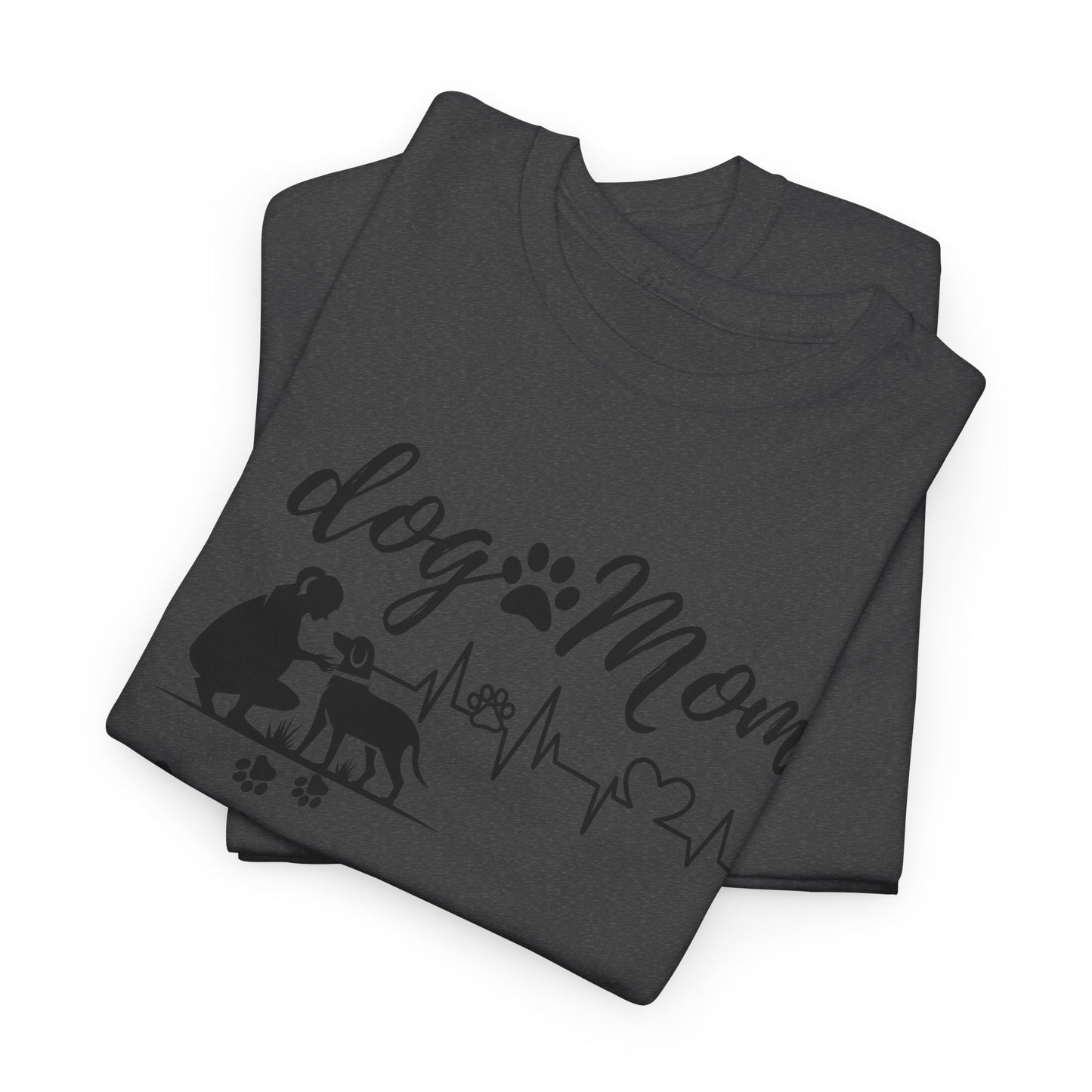 Cute Dog Mom Unisex Heavy Cotton Tee - Perfect Gift for Dog Lovers