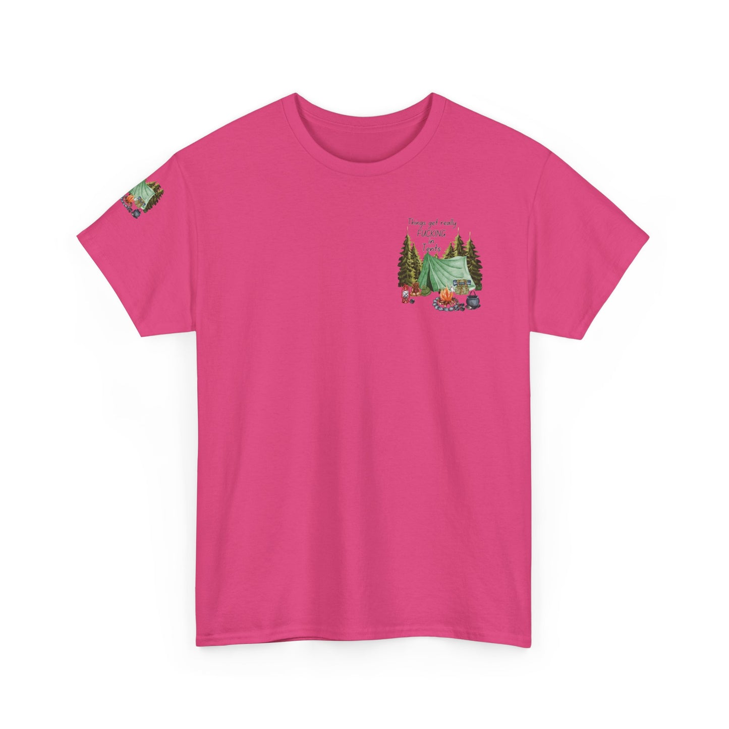 Fucking In Tents - Outdoor Adventure Camping Tee - Unisex Heavy Cotton Shirt with Nature Design