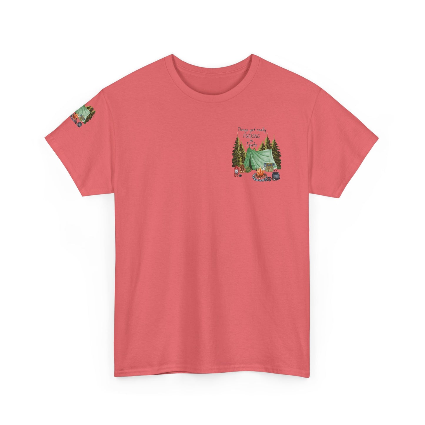 Fucking In Tents - Outdoor Adventure Camping Tee - Unisex Heavy Cotton Shirt with Nature Design