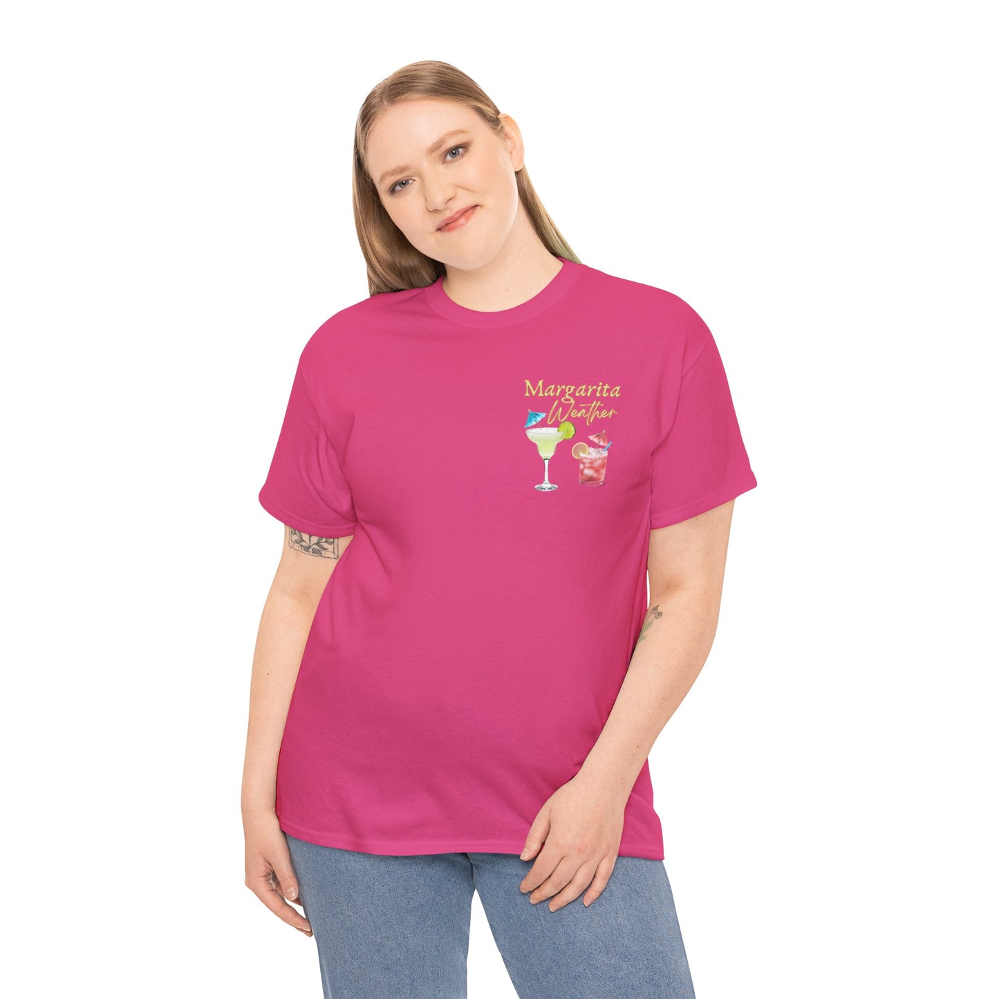 Margarita Vibe Unisex Heavy Cotton Tee, Perfect for Summer Gatherings, Beach Days, Birthday Celebrations, Drink Lovers, Casual Wear