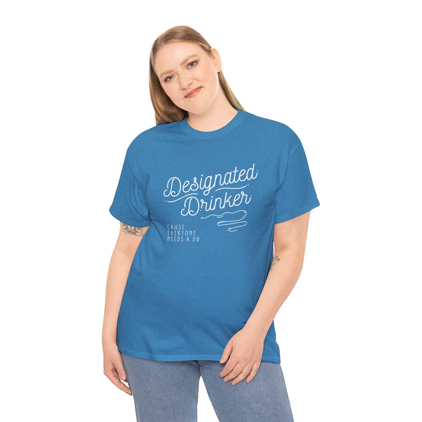 DD Designated Drinker Unisex Heavy Cotton Tee - Perfect for Parties & Gatherings