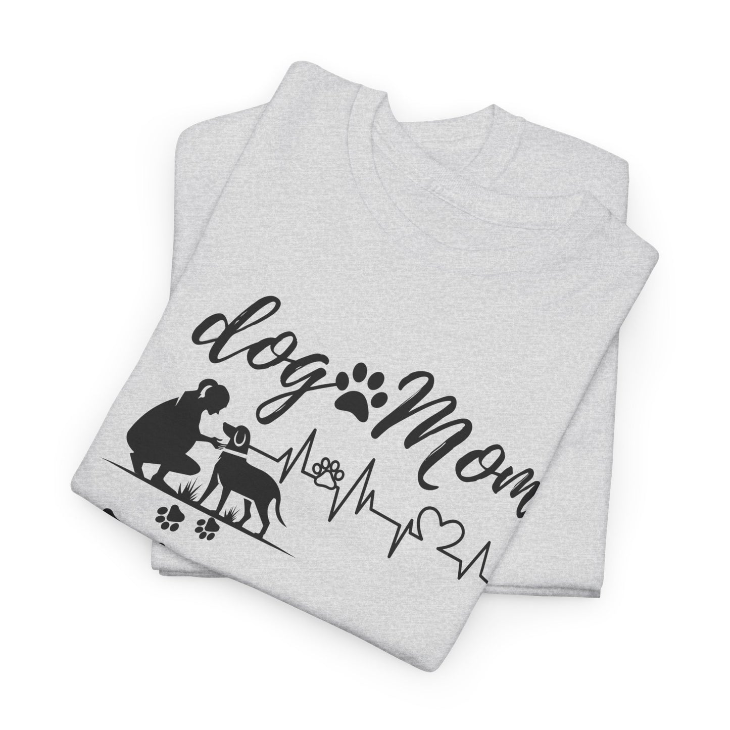 Cute Dog Mom Unisex Heavy Cotton Tee - Perfect Gift for Dog Lovers
