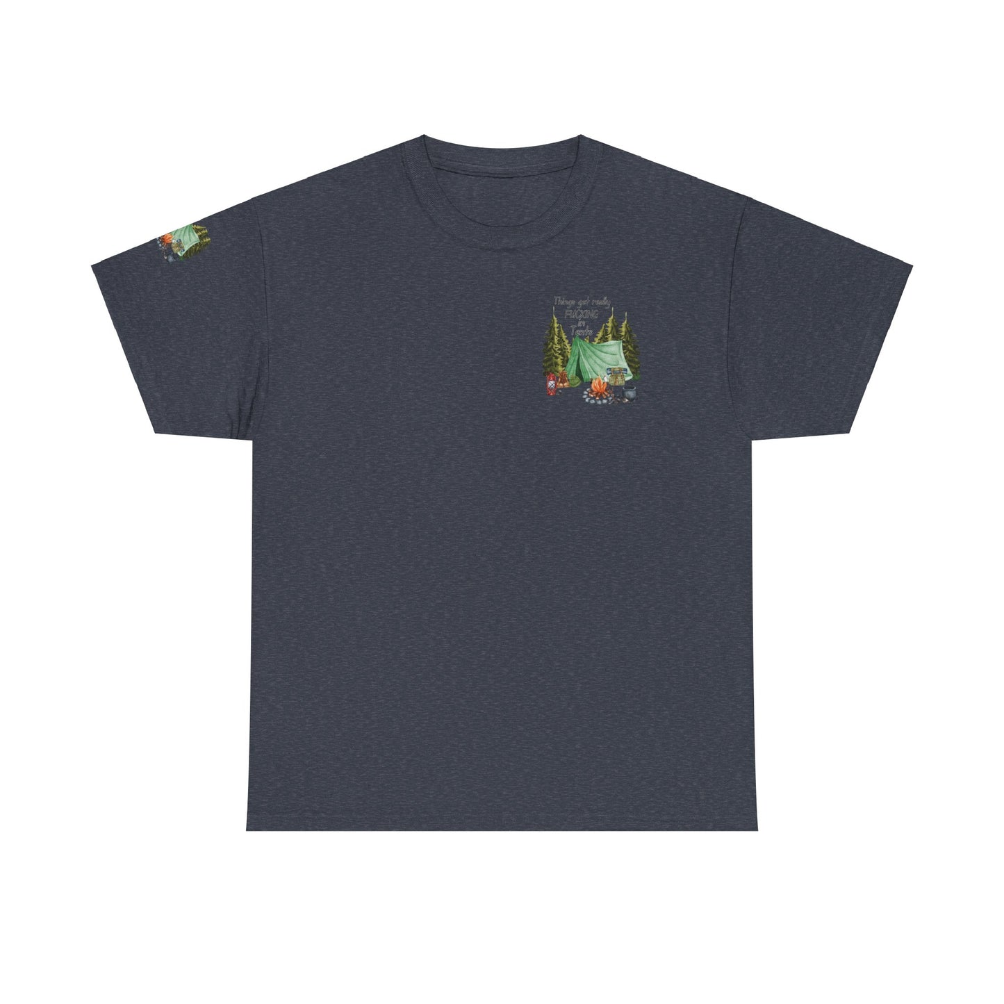 Fucking In Tents - Outdoor Adventure Camping Tee - Unisex Heavy Cotton Shirt with Nature Design