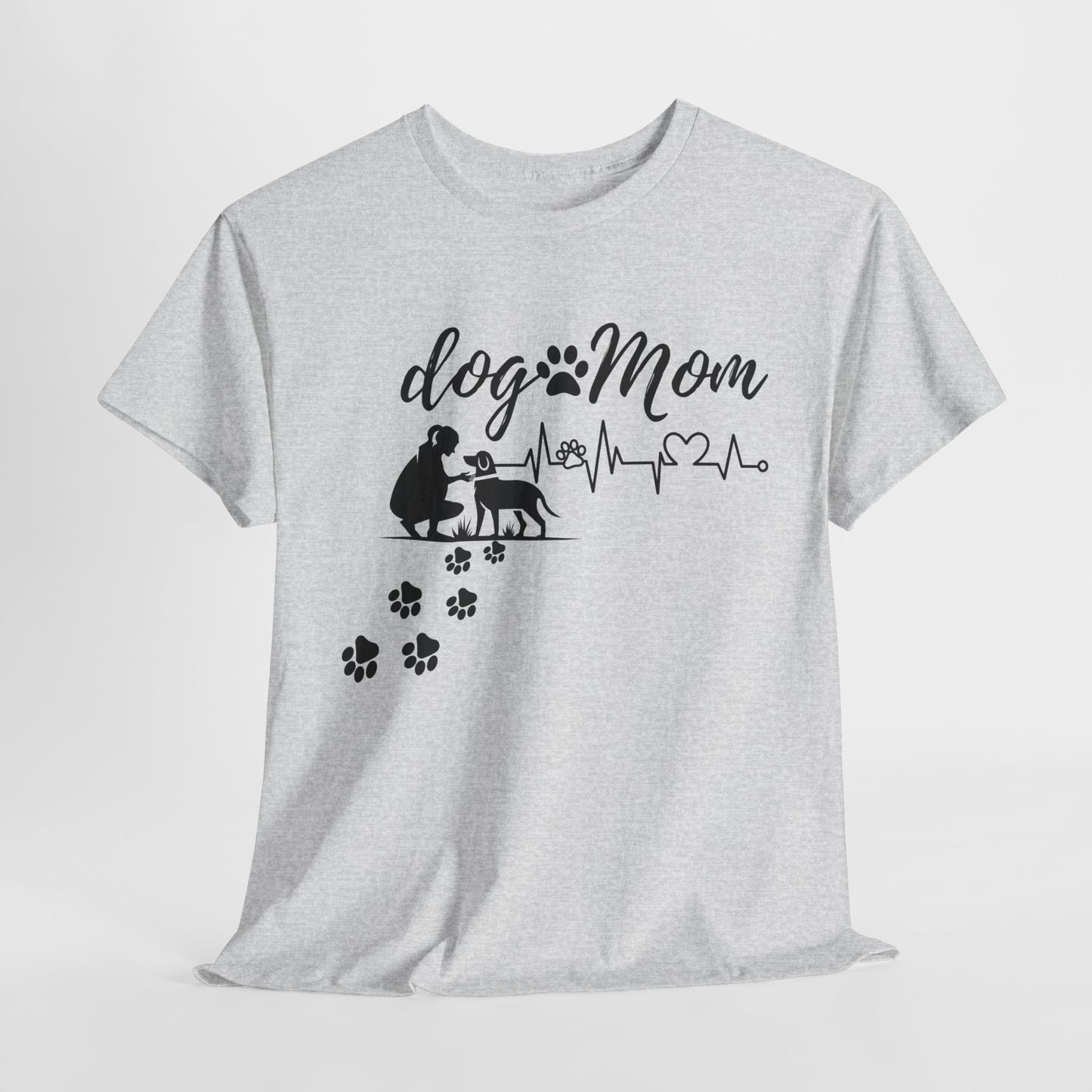 Cute Dog Mom Unisex Heavy Cotton Tee - Perfect Gift for Dog Lovers