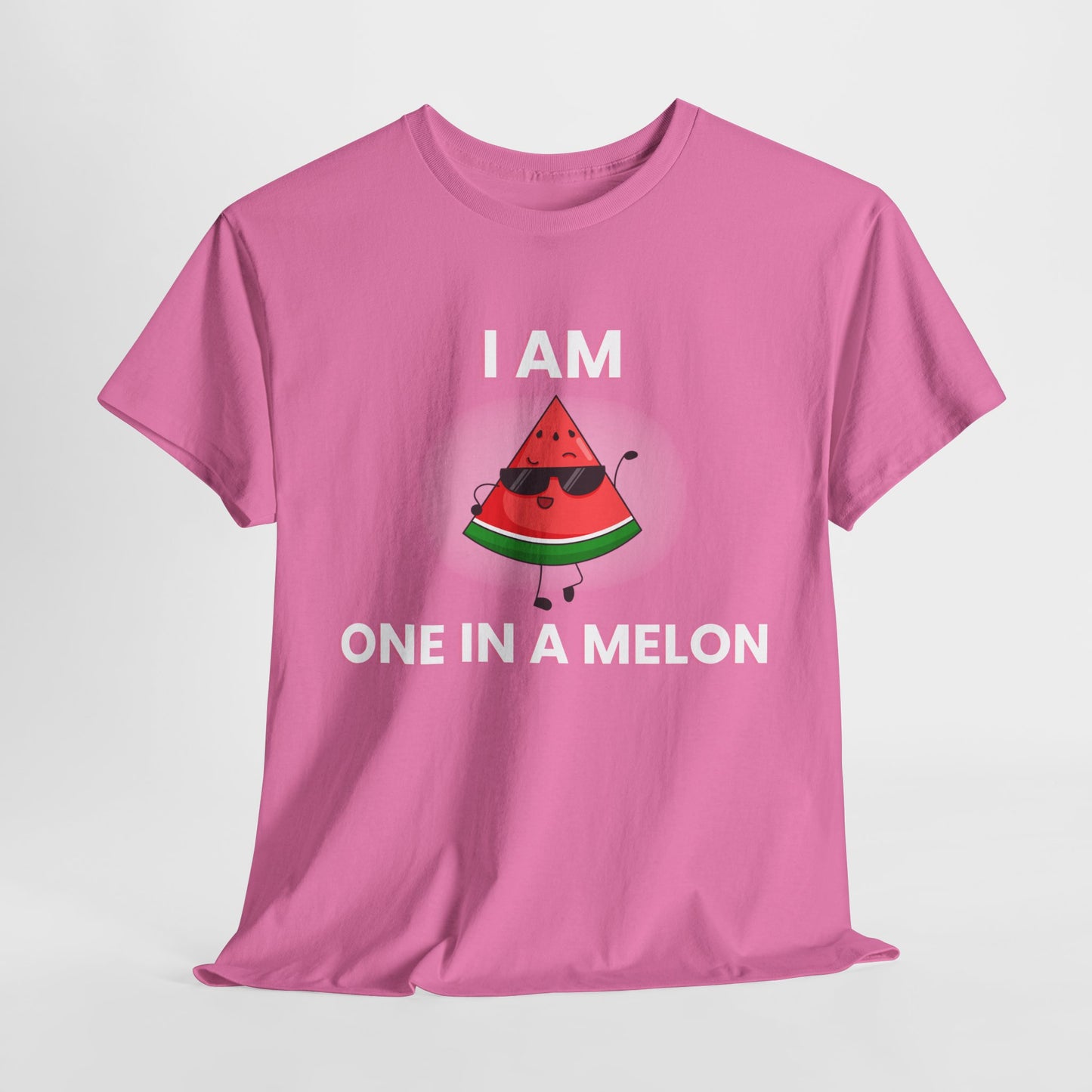 Funny Watermelon T-Shirt - I Am One in a Melon - Unisex Heavy Cotton Tee