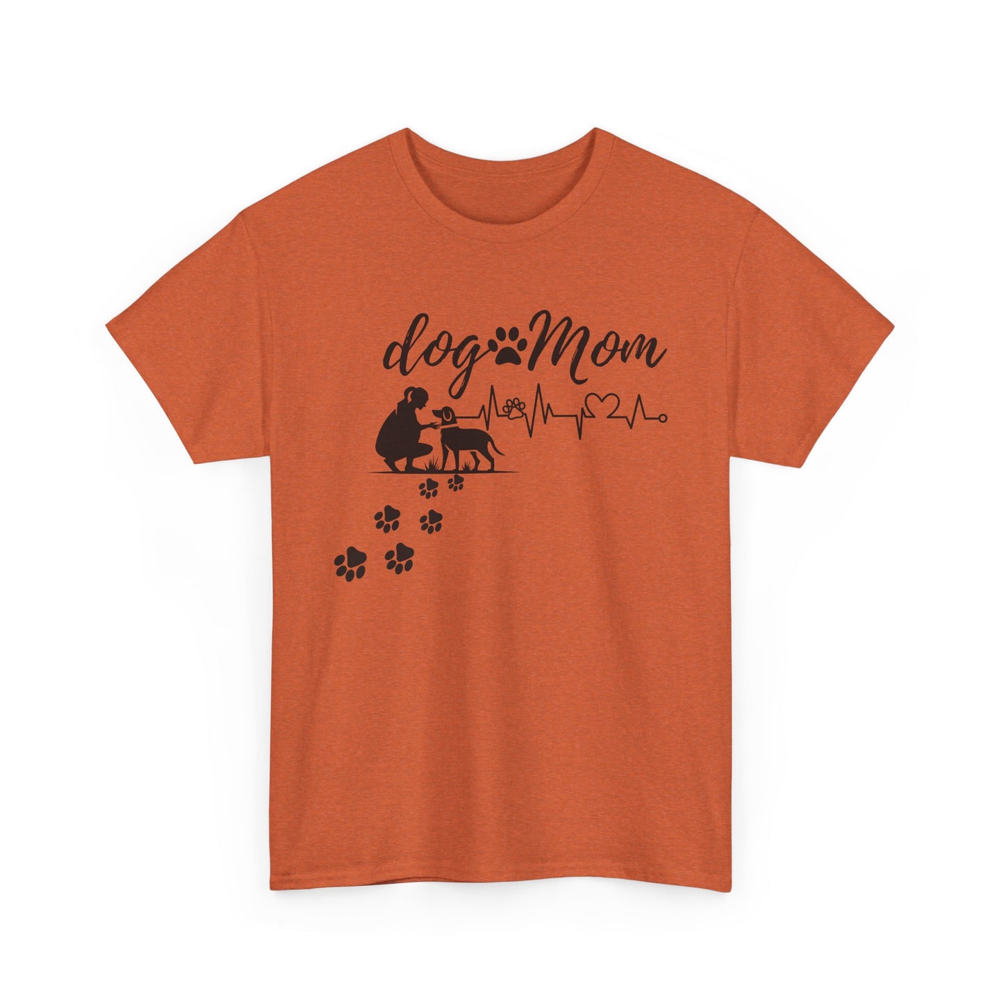 Cute Dog Mom Unisex Heavy Cotton Tee - Perfect Gift for Dog Lovers