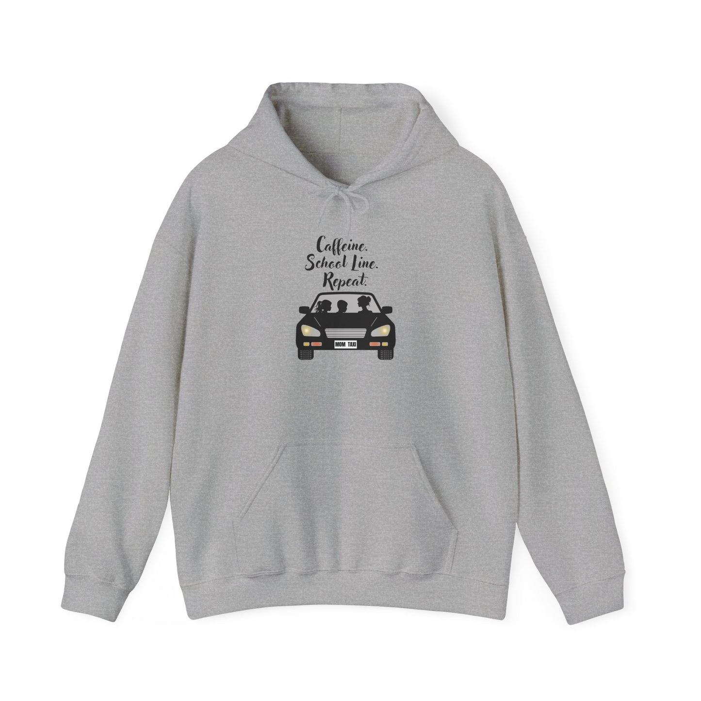 Caffeine, Car, Time Repeat Hoodie | Cozy Unisex Sweatshirt for Coffee Lovers
