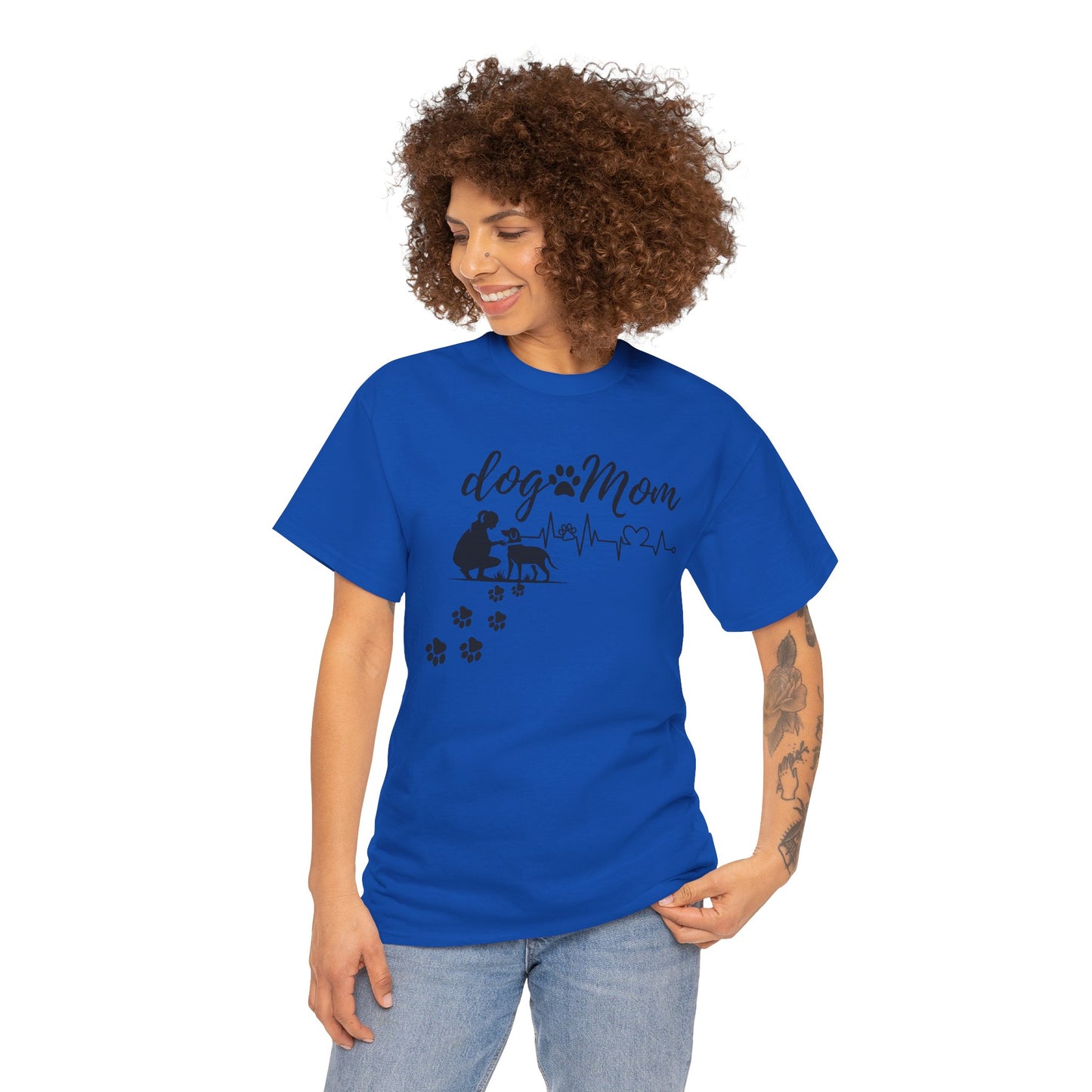 Cute Dog Mom Unisex Heavy Cotton Tee - Perfect Gift for Dog Lovers