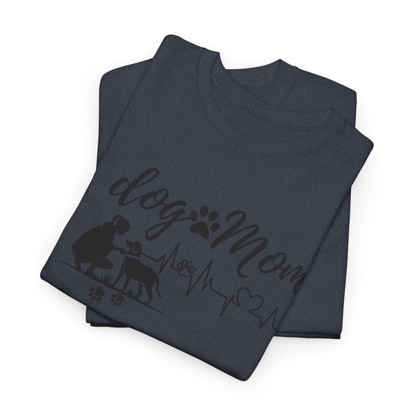 Cute Dog Mom Unisex Heavy Cotton Tee - Perfect Gift for Dog Lovers
