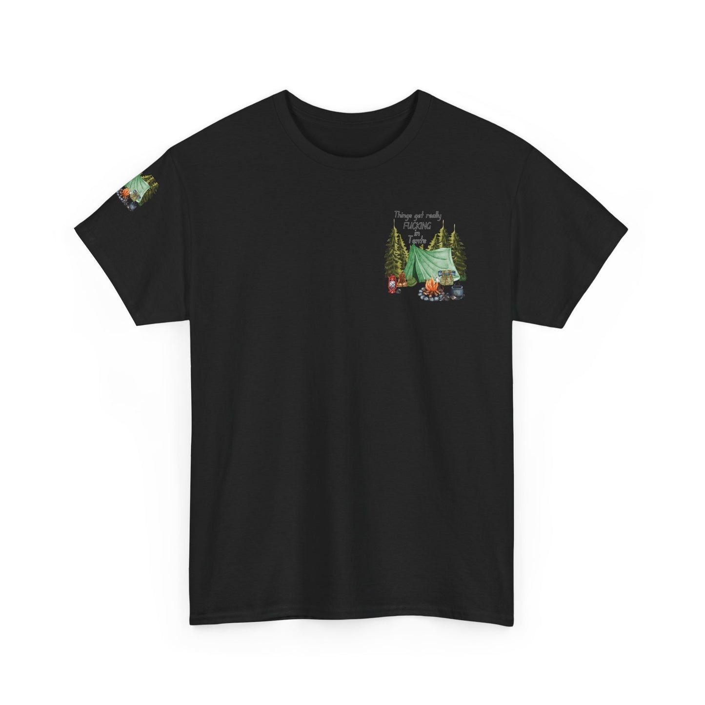 Fucking In Tents - Outdoor Adventure Camping Tee - Unisex Heavy Cotton Shirt with Nature Design