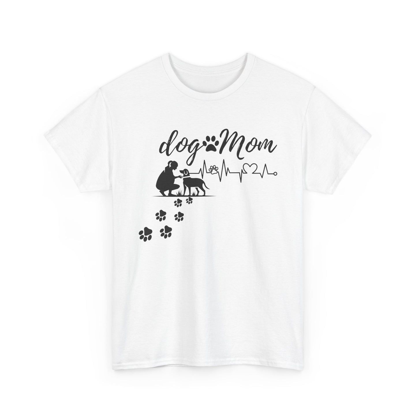 Cute Dog Mom Unisex Heavy Cotton Tee - Perfect Gift for Dog Lovers