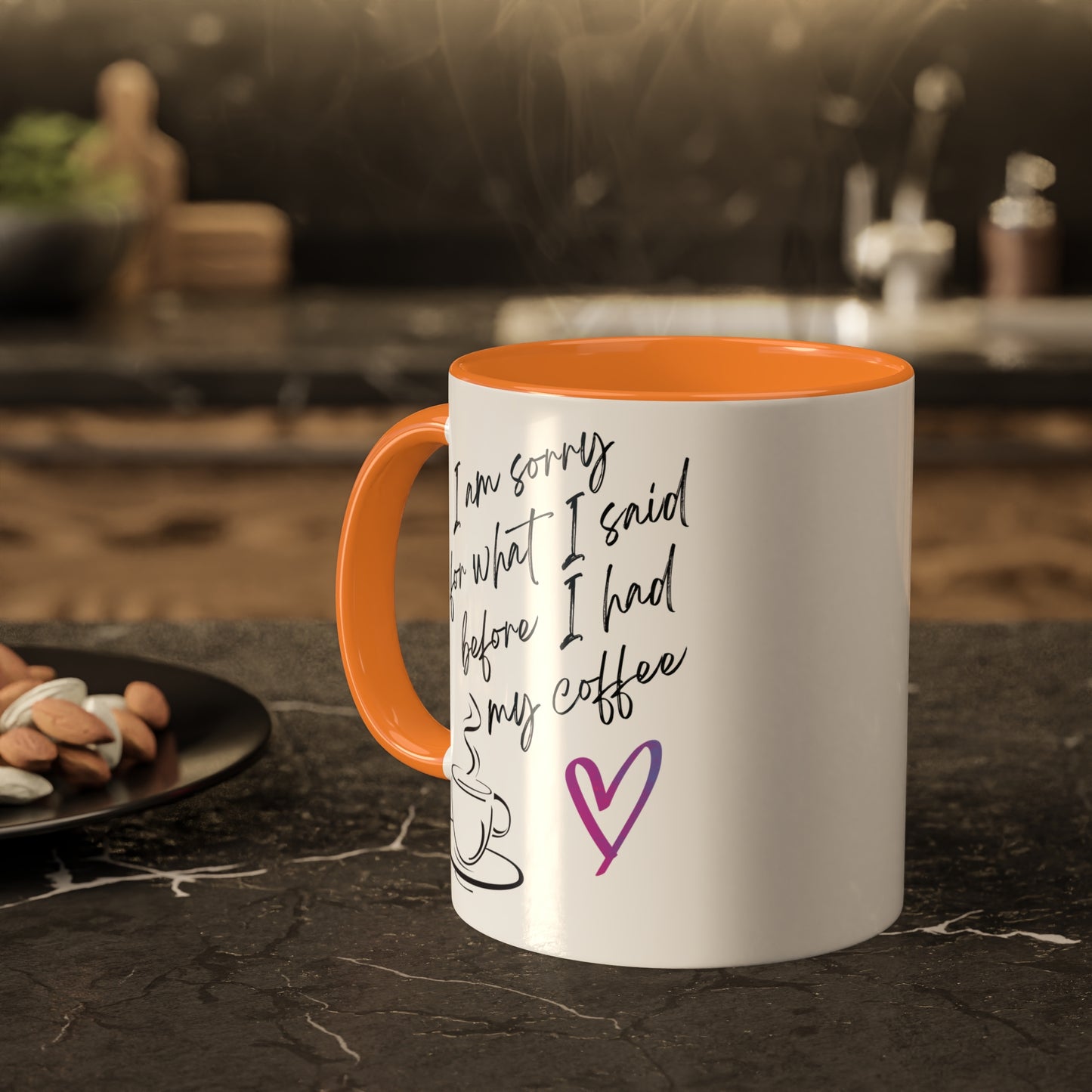 Sorry for what I said before I had my coffee, Colorful Mugs, 11oz