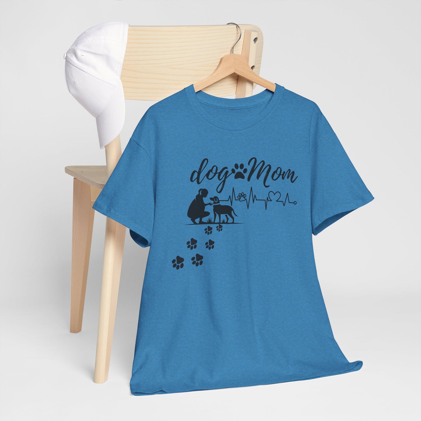 Cute Dog Mom Unisex Heavy Cotton Tee - Perfect Gift for Dog Lovers