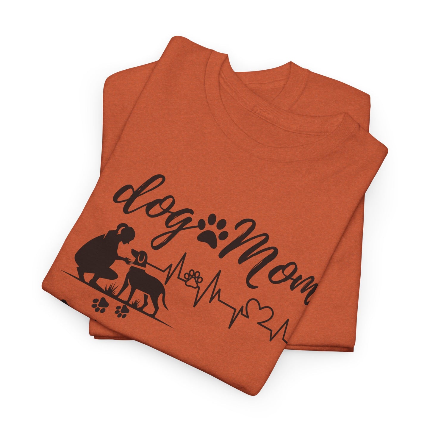 Cute Dog Mom Unisex Heavy Cotton Tee - Perfect Gift for Dog Lovers