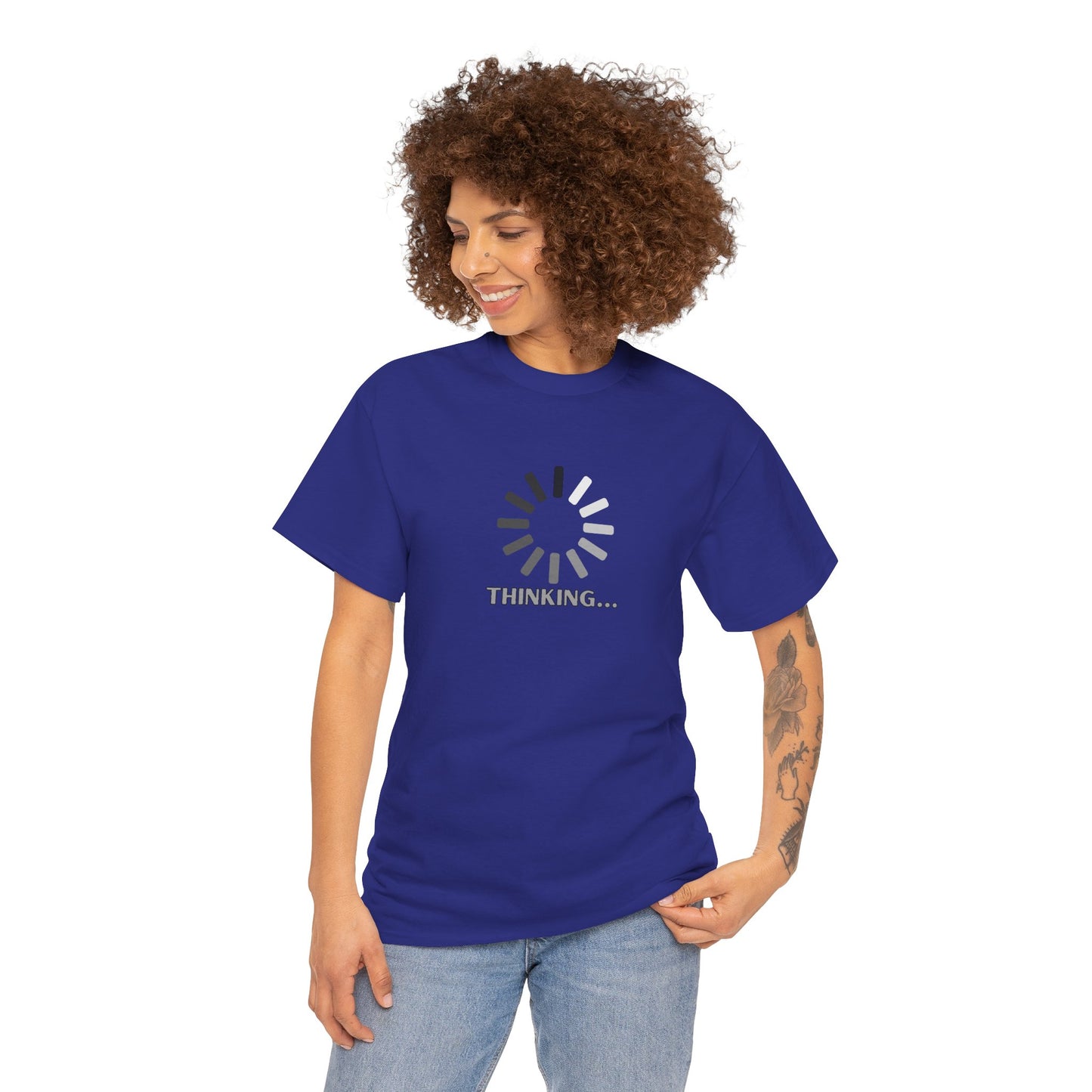 Thinking... Unisex Heavy Cotton Tee - Casual Stylish Graphic T-Shirt for Everyday Wear