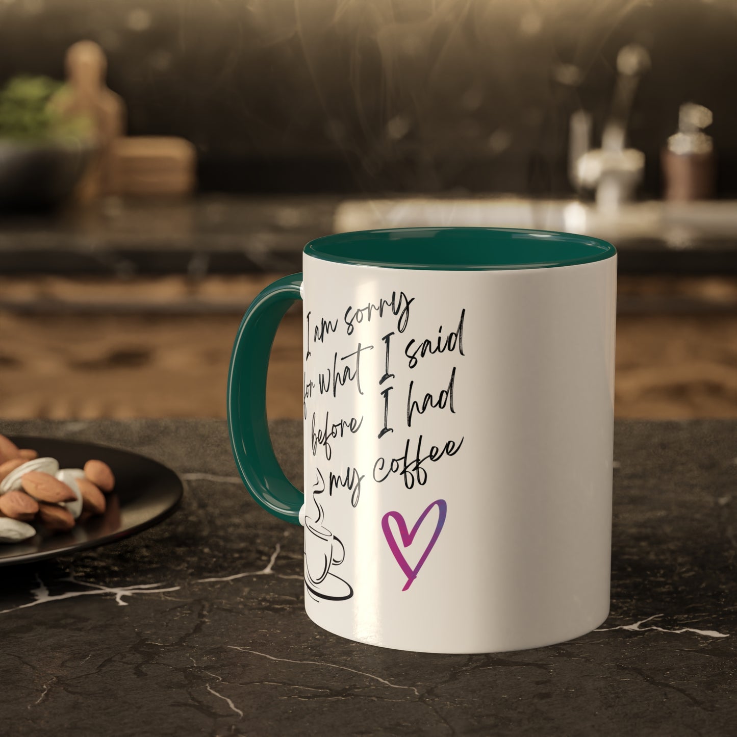 Sorry for what I said before I had my coffee, Colorful Mugs, 11oz