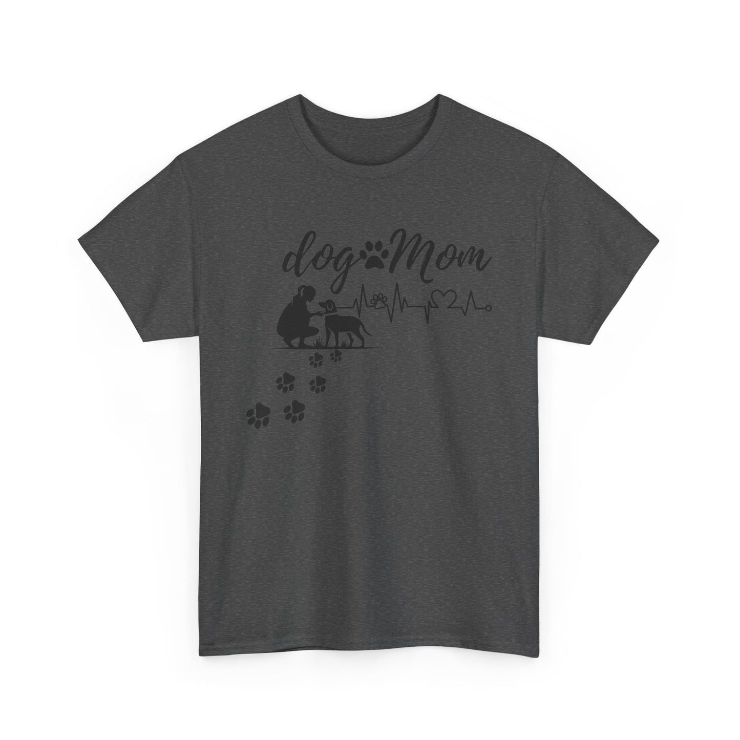 Cute Dog Mom Unisex Heavy Cotton Tee - Perfect Gift for Dog Lovers