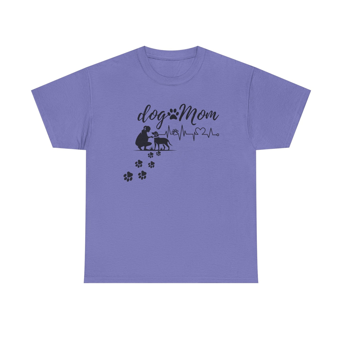 Cute Dog Mom Unisex Heavy Cotton Tee - Perfect Gift for Dog Lovers